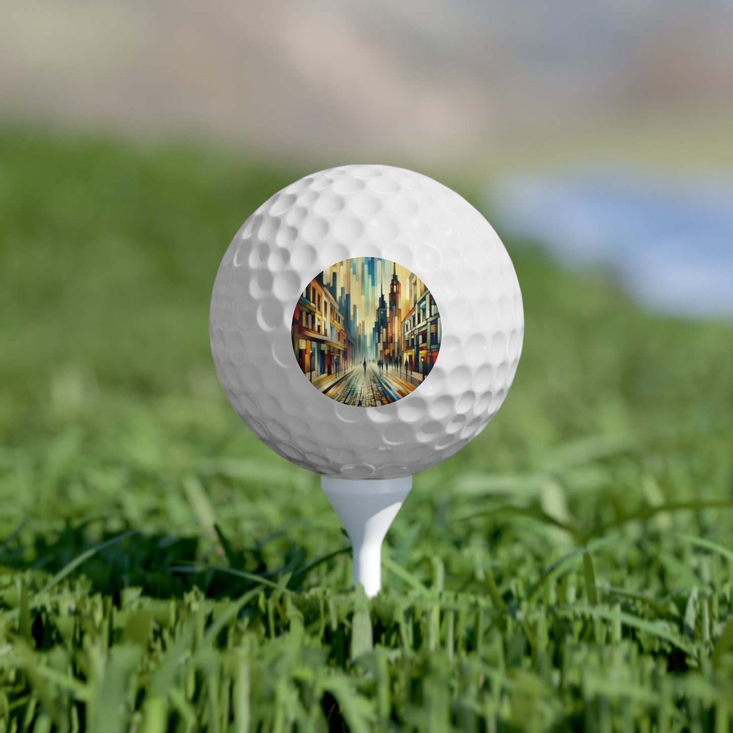 Cobbled Rhythm Heartbeat Golf Balls, 6pcs - ATUH.ART