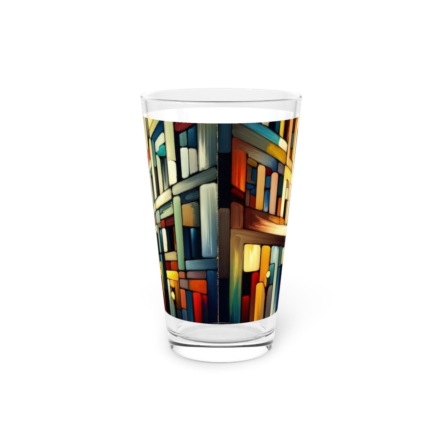 Cobbled Rhythm Heartbeat Pint Glass, 16oz - ATUH.ART
