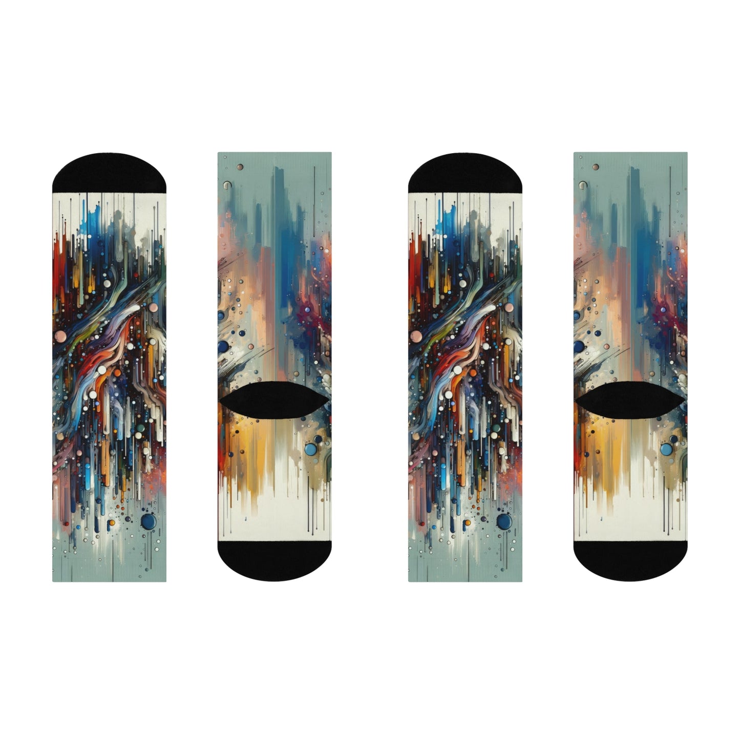 Coherent Change Visualization Cushioned Crew Socks - ATUH.ART