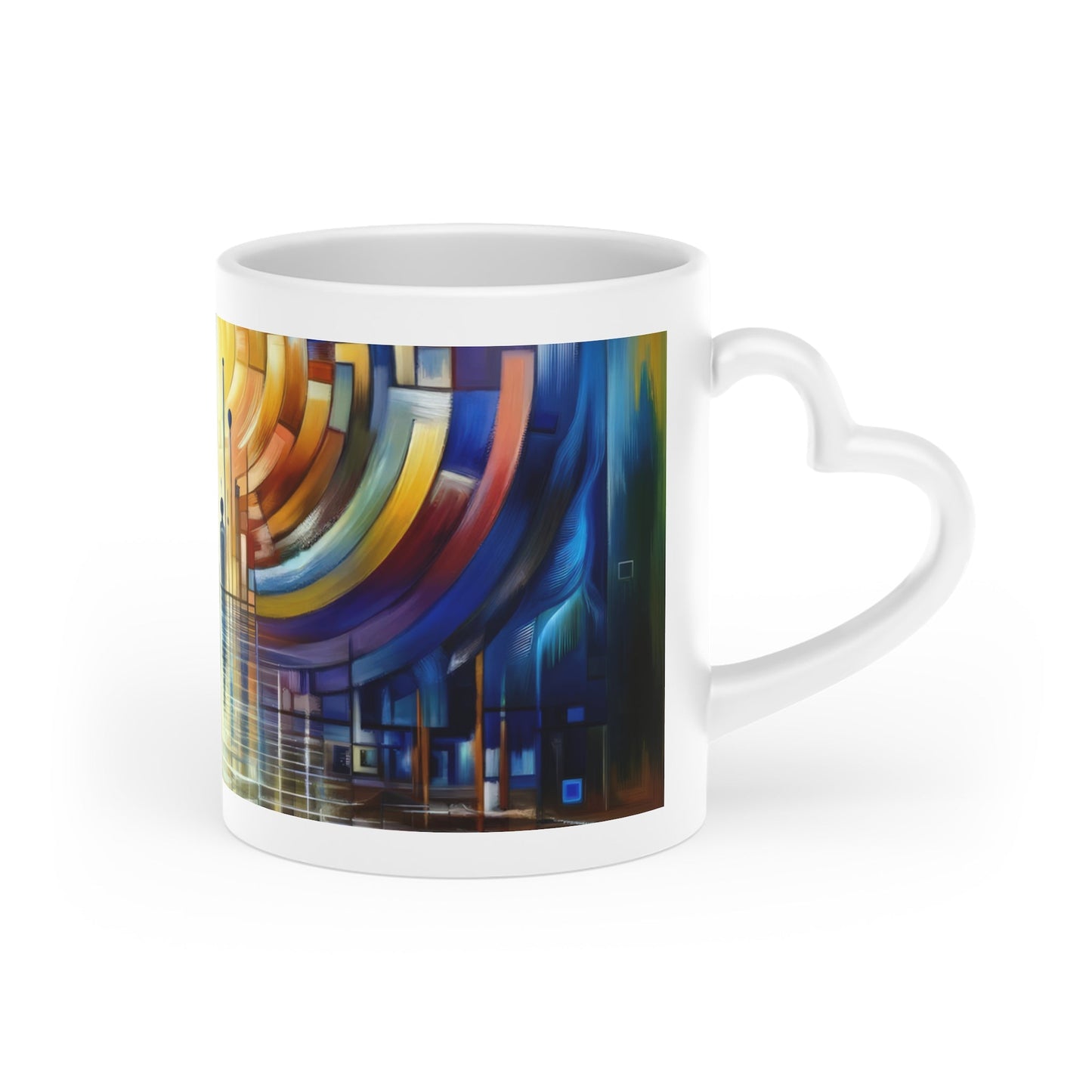 Collective Gesture Echelons Heart-Shaped Mug - ATUH.ART
