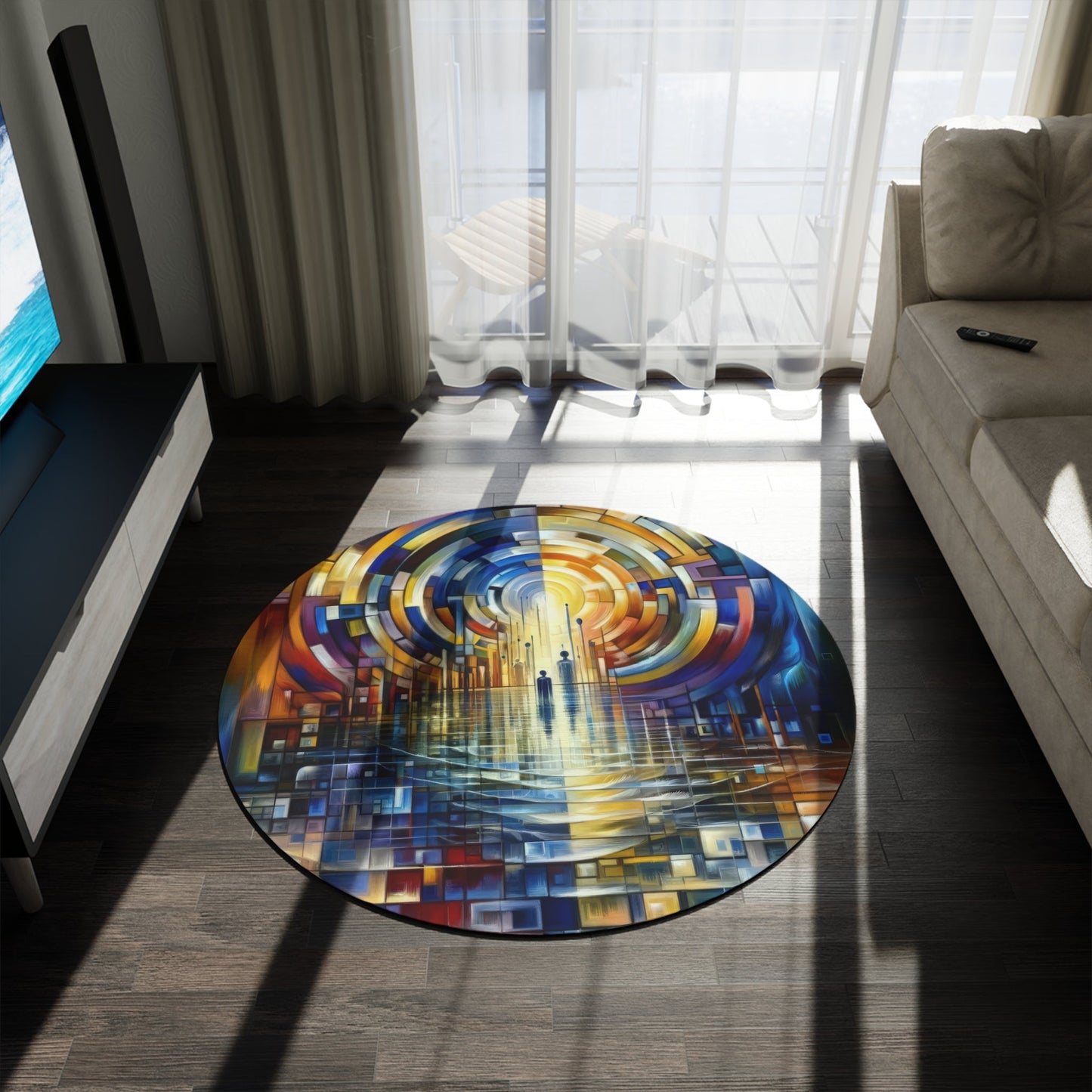 Collective Gesture Echelons Round Rug - ATUH.ART