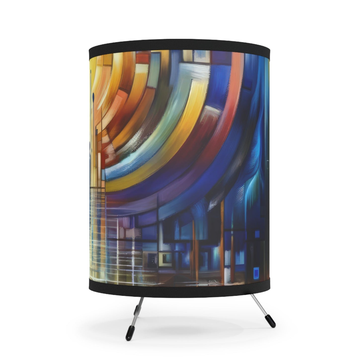 Collective Gesture Echelons Tripod Lamp with High-Res Printed Shade, US\CA plug - ATUH.ART