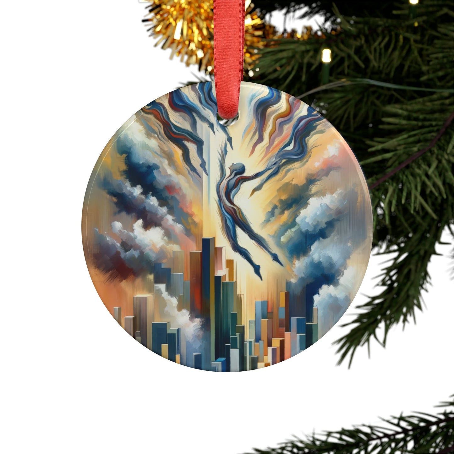 Collective Unity Leap Acrylic Ornament with Ribbon - ATUH.ART