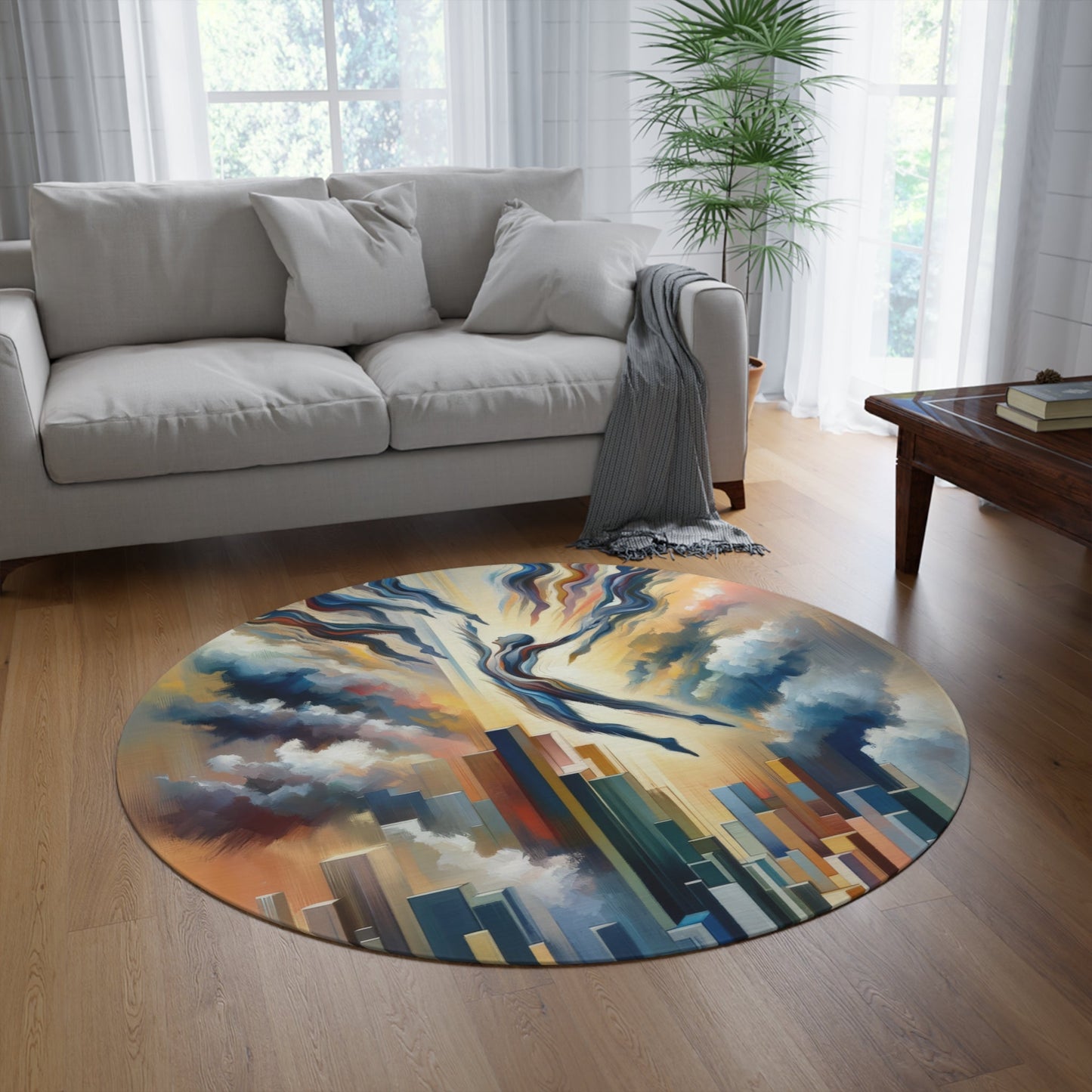 Collective Unity Leap Round Rug - ATUH.ART
