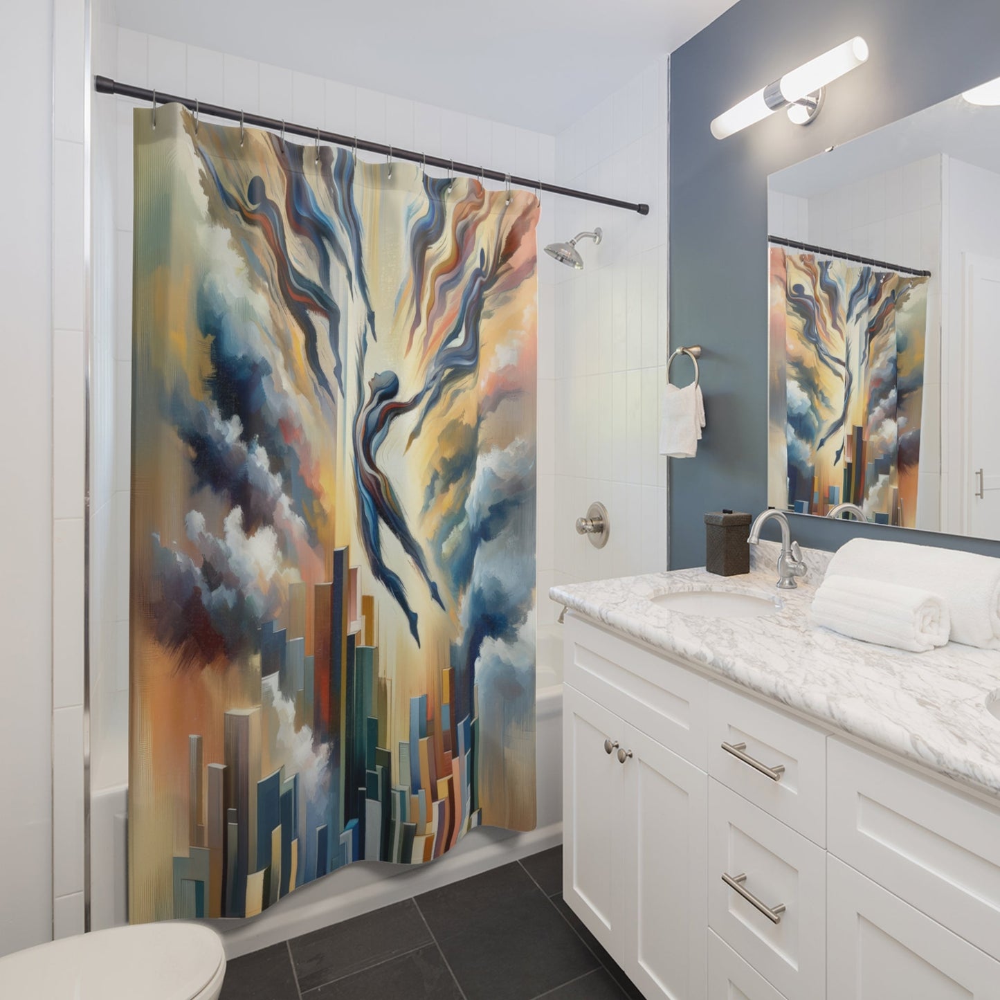 Collective Unity Leap Shower Curtains - ATUH.ART