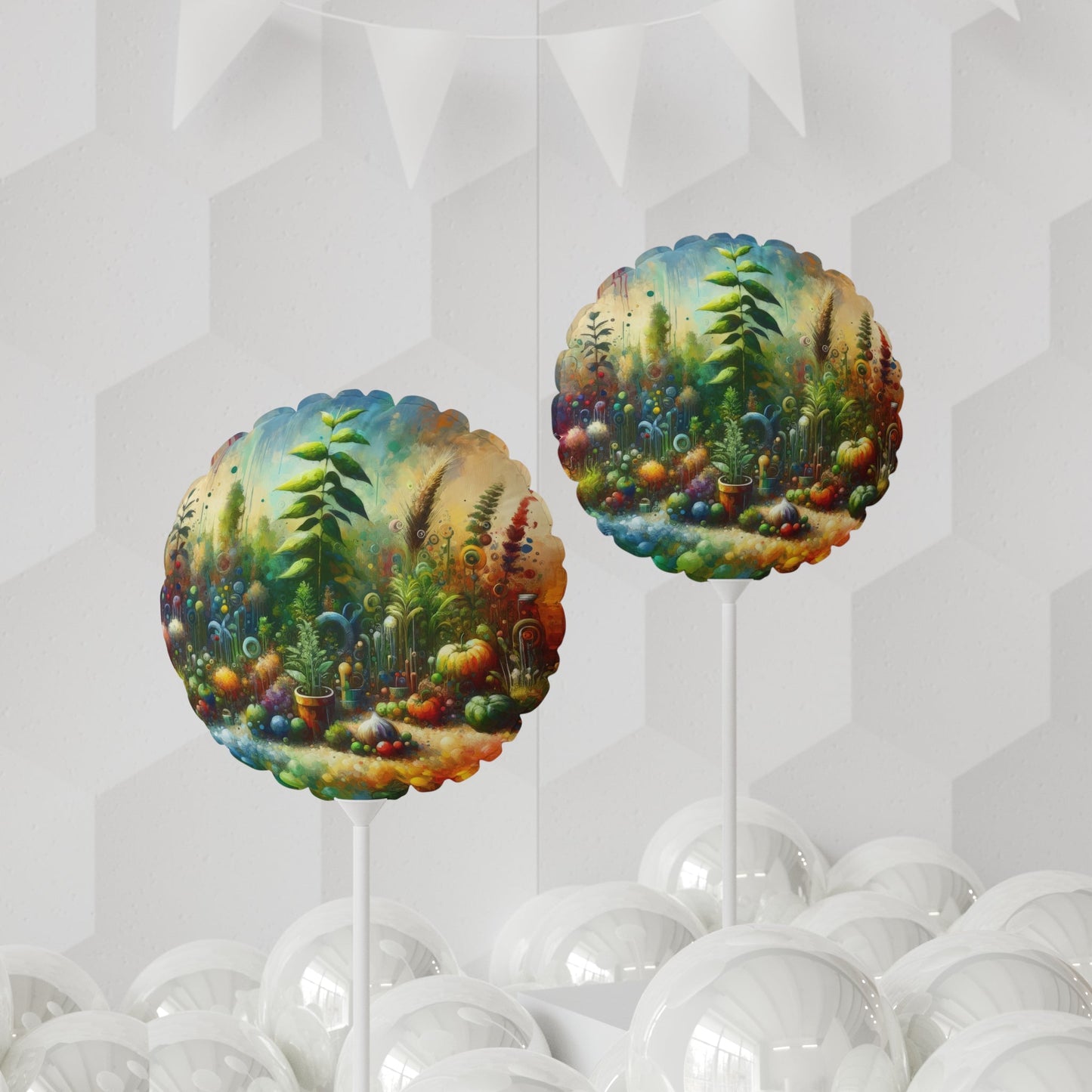 Communal Garden Microcosm Balloon (Round and Heart-shaped), 11" - ATUH.ART