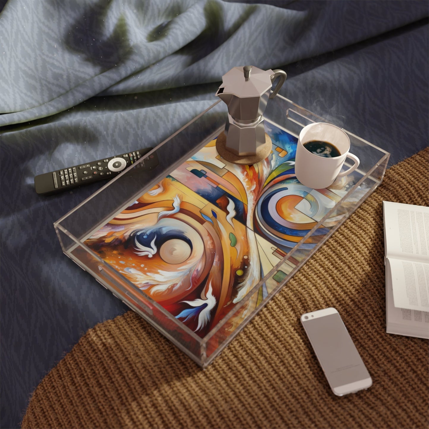 Companionable Lightness Journey Acrylic Serving Tray - ATUH.ART