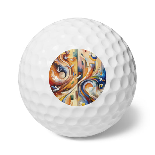 Companionable Lightness Journey Golf Balls, 6pcs - ATUH.ART