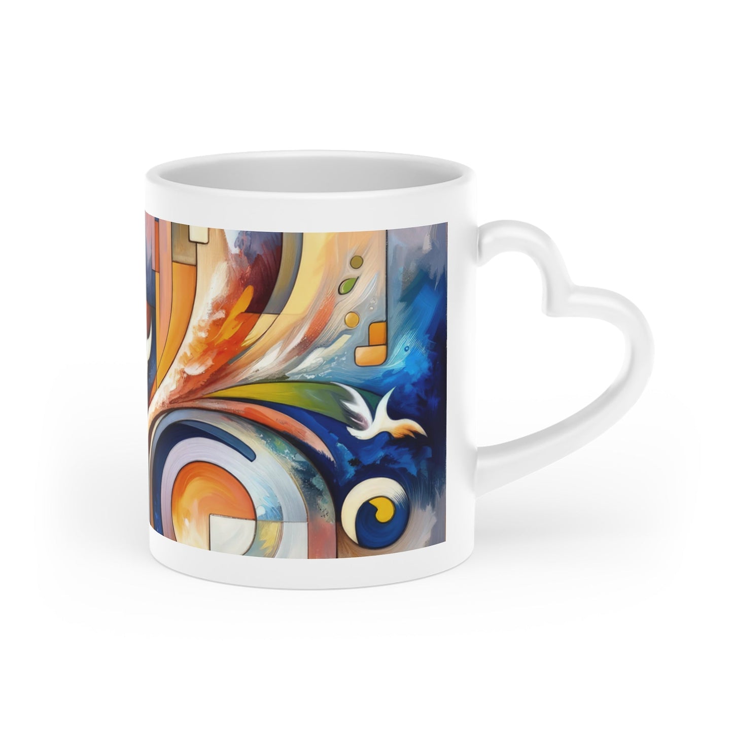 Companionable Lightness Journey Heart-Shaped Mug - ATUH.ART
