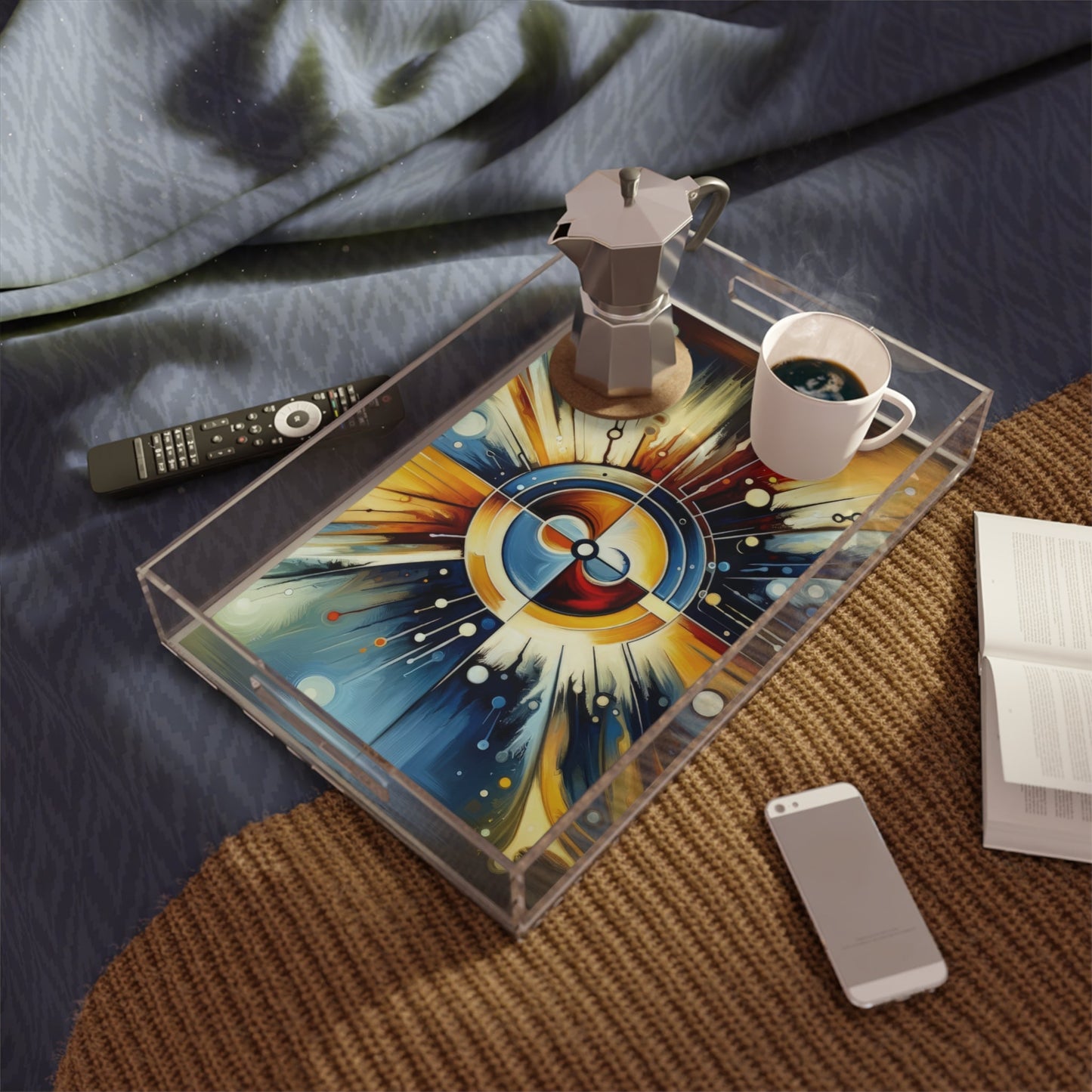 Compassionate Ethical Guidance Acrylic Serving Tray - ATUH.ART