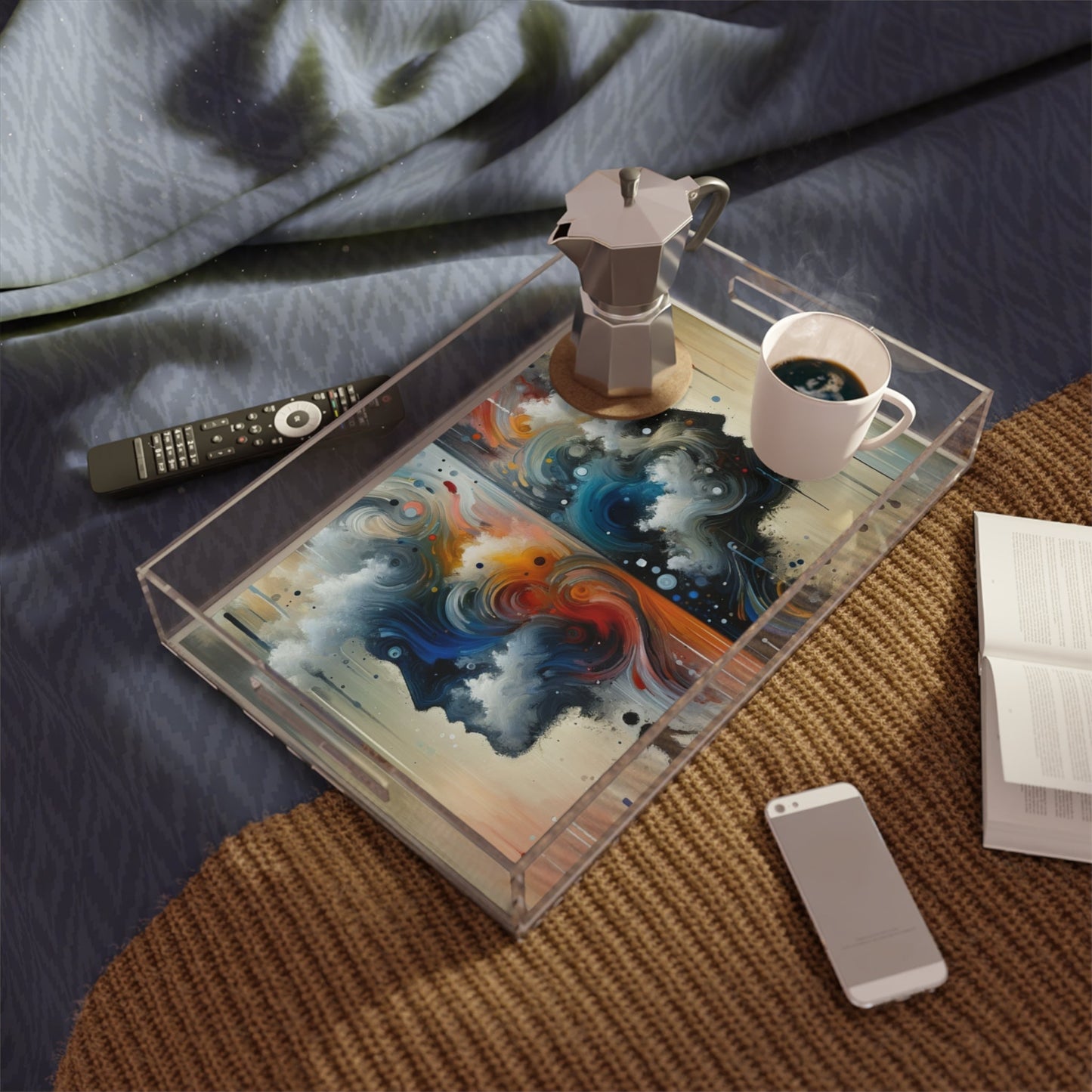 Connected Isolation Paradox Acrylic Serving Tray - ATUH.ART