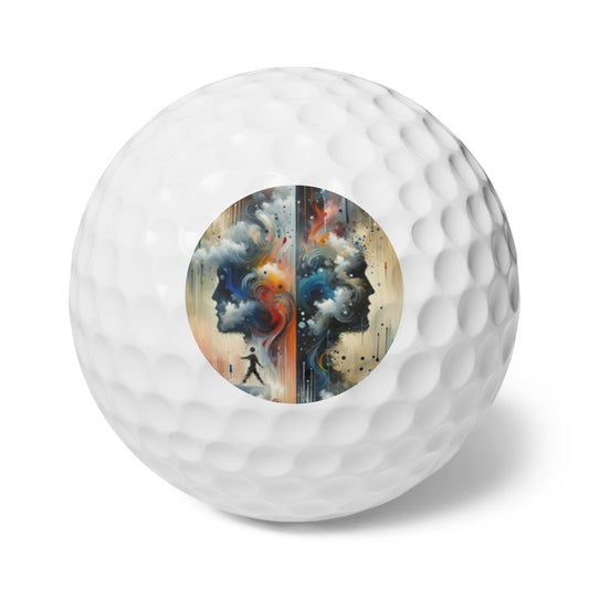 Connected Isolation Paradox Golf Balls, 6pcs - ATUH.ART