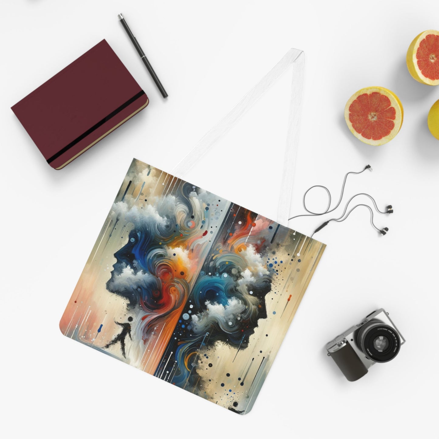 Connected Isolation Paradox Shoulder Tote Bag (AOP) - ATUH.ART