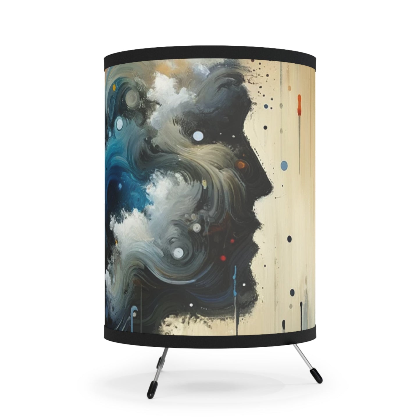 Connected Isolation Paradox Tripod Lamp with High-Res Printed Shade, US\CA plug - ATUH.ART