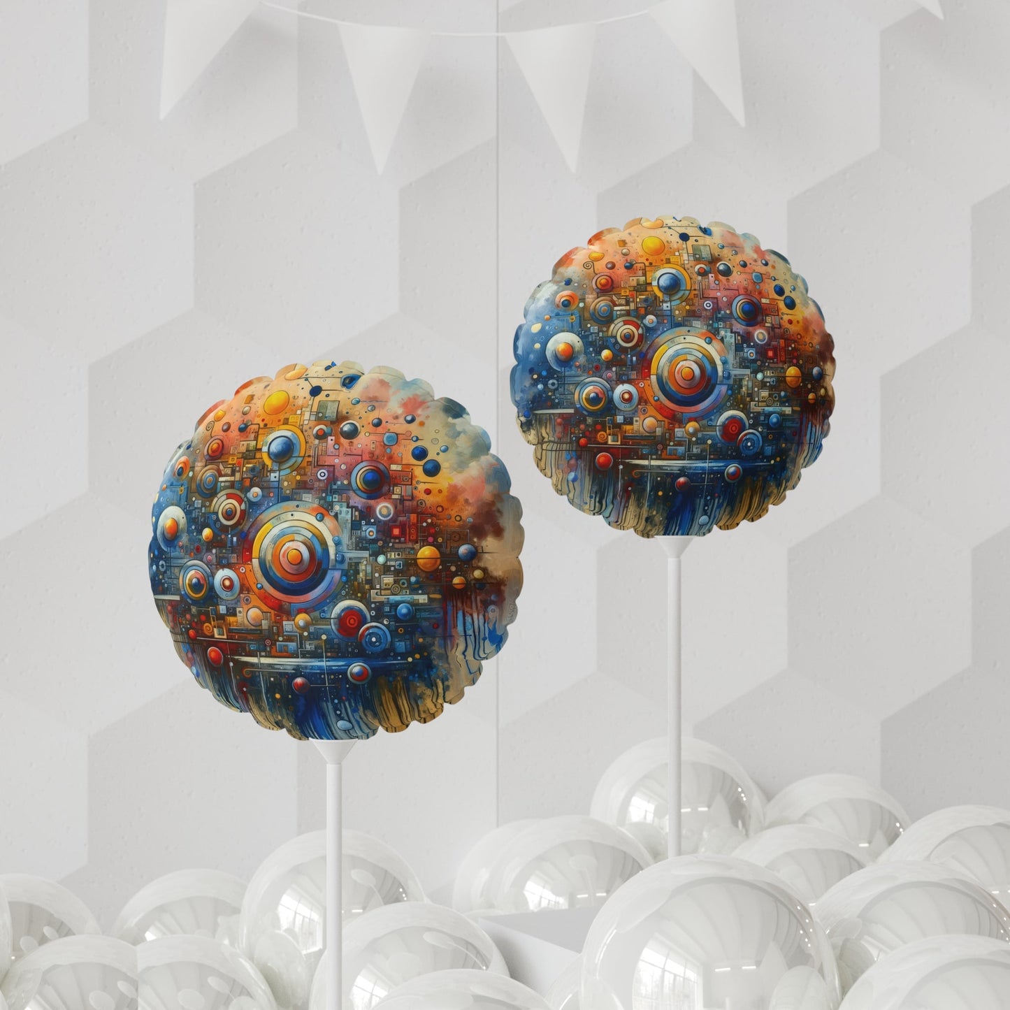 Connected Virtuality Canvas Balloon (Round and Heart-shaped), 11" - ATUH.ART