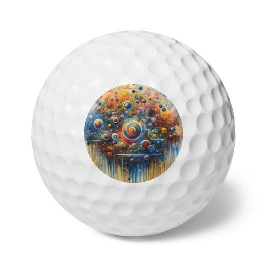 Connected Virtuality Canvas Golf Balls, 6pcs - ATUH.ART