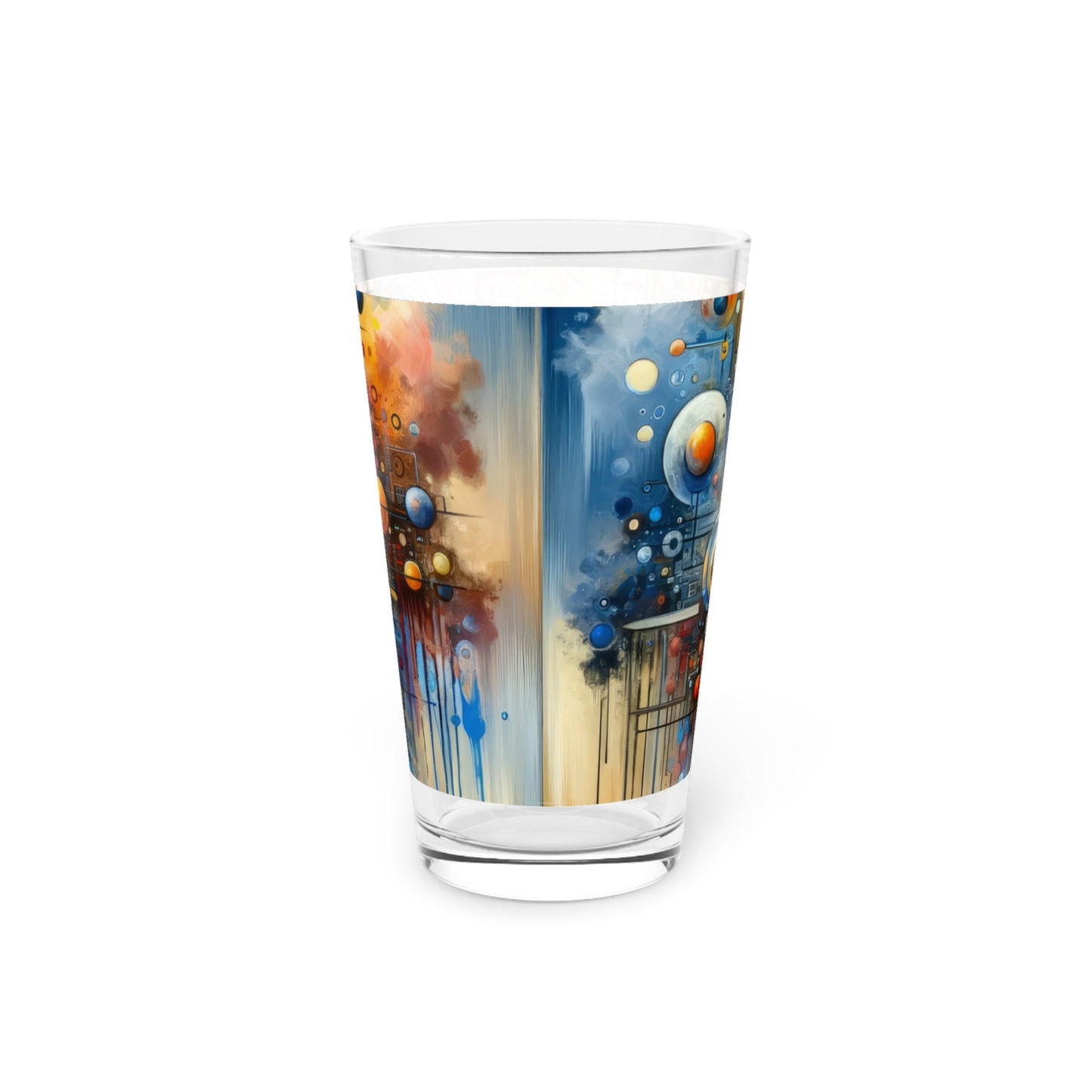 Connected Virtuality Canvas Pint Glass, 16oz - ATUH.ART