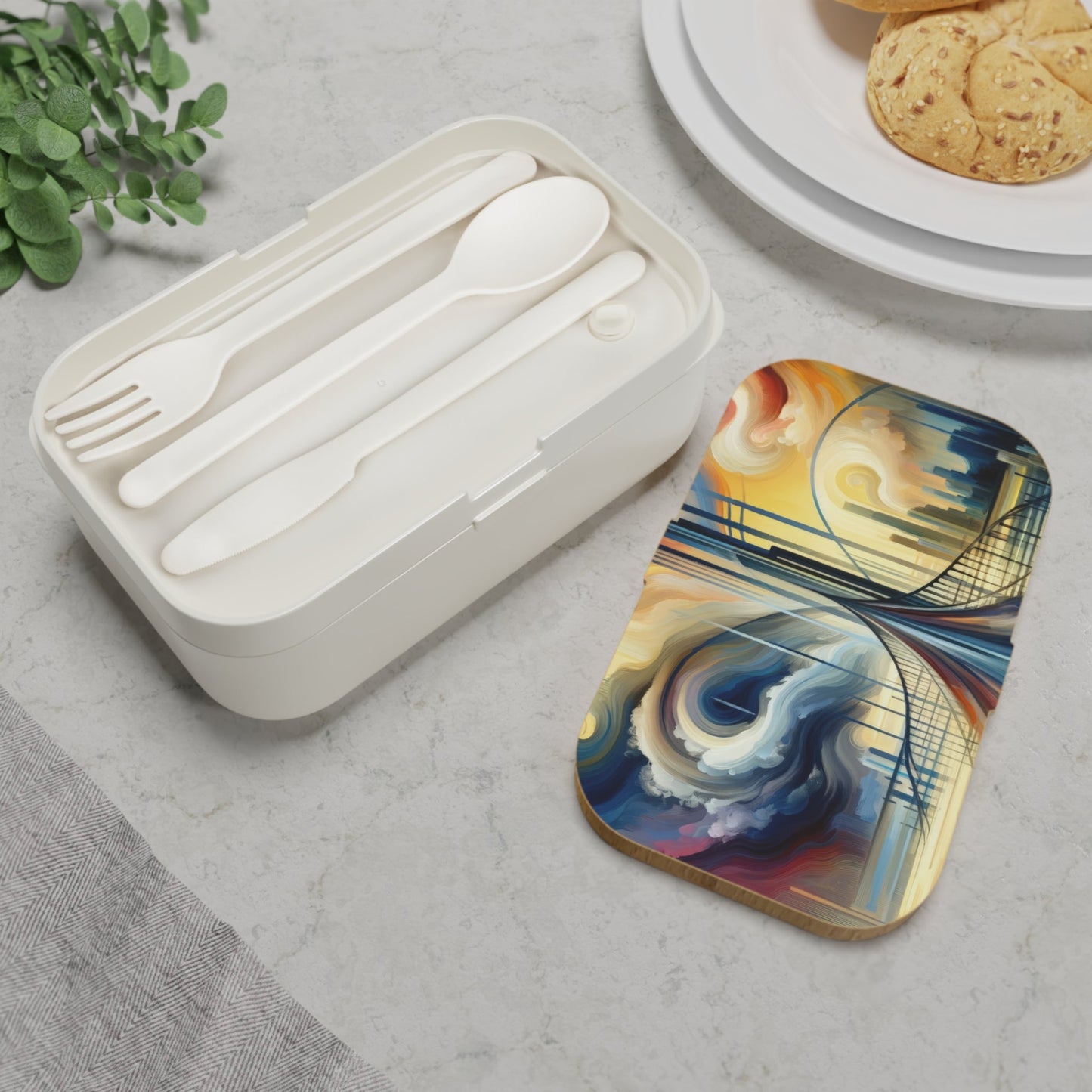 Conscious Bridge Tachism Bento Lunch Box - ATUH.ART