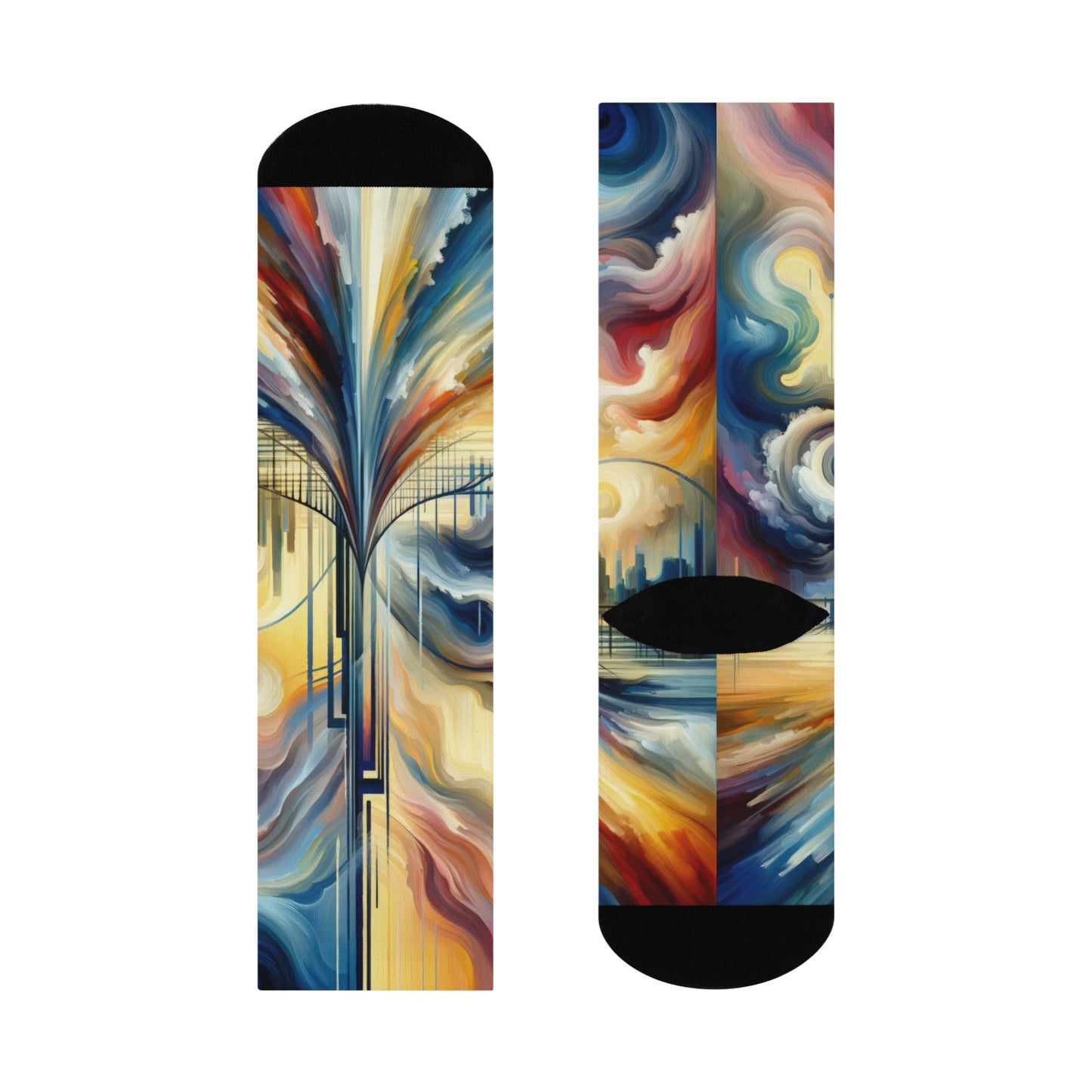 Conscious Bridge Tachism Cushioned Crew Socks - ATUH.ART