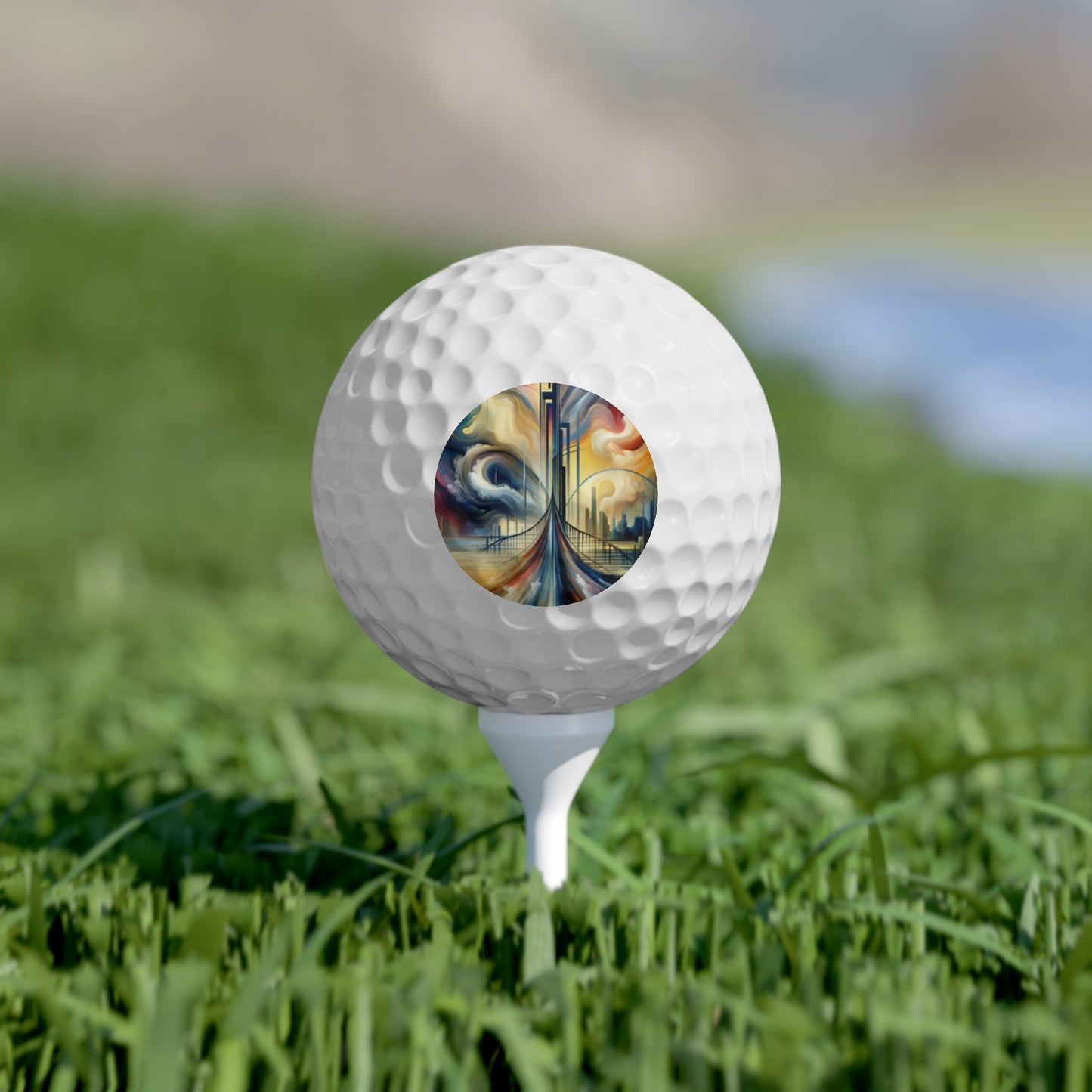 Conscious Bridge Tachism Golf Balls, 6pcs - ATUH.ART