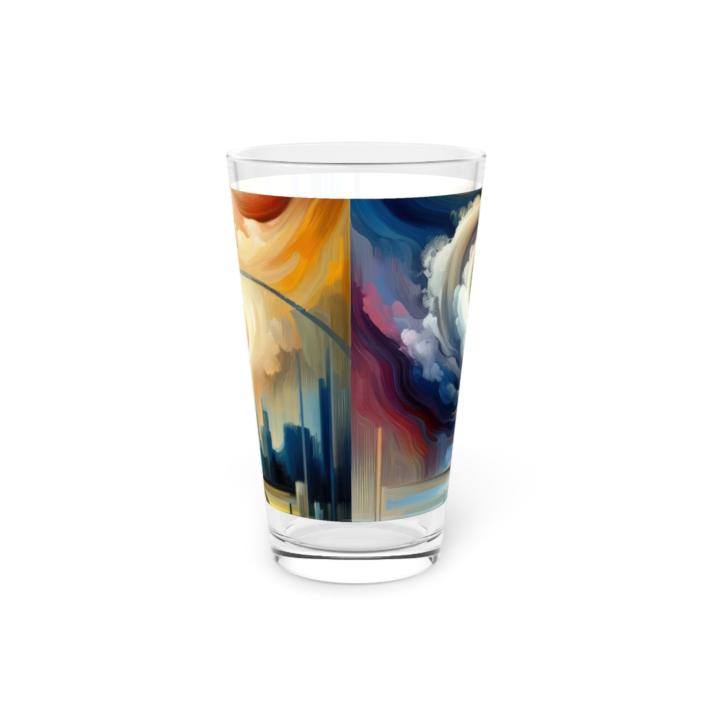 Conscious Bridge Tachism Pint Glass, 16oz - ATUH.ART