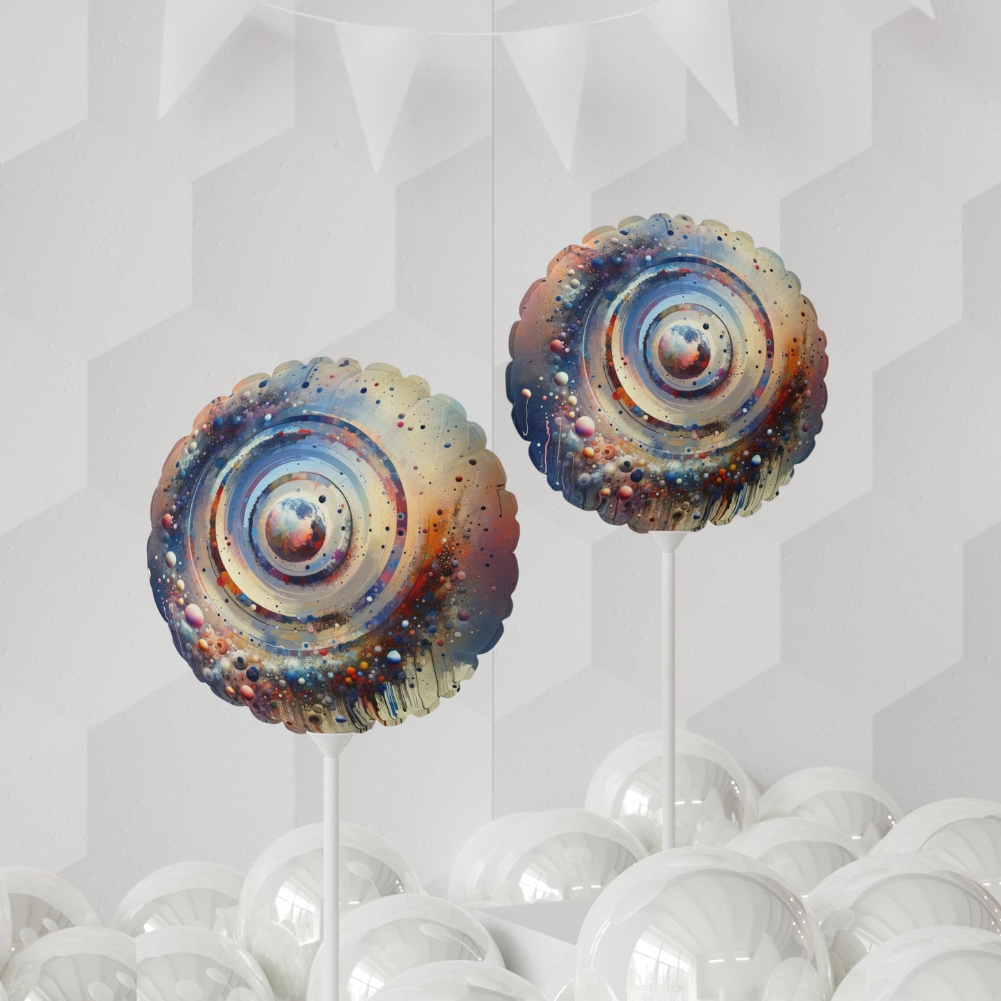 Conscious Rings Tachism Balloon (Round and Heart-shaped), 11" - ATUH.ART