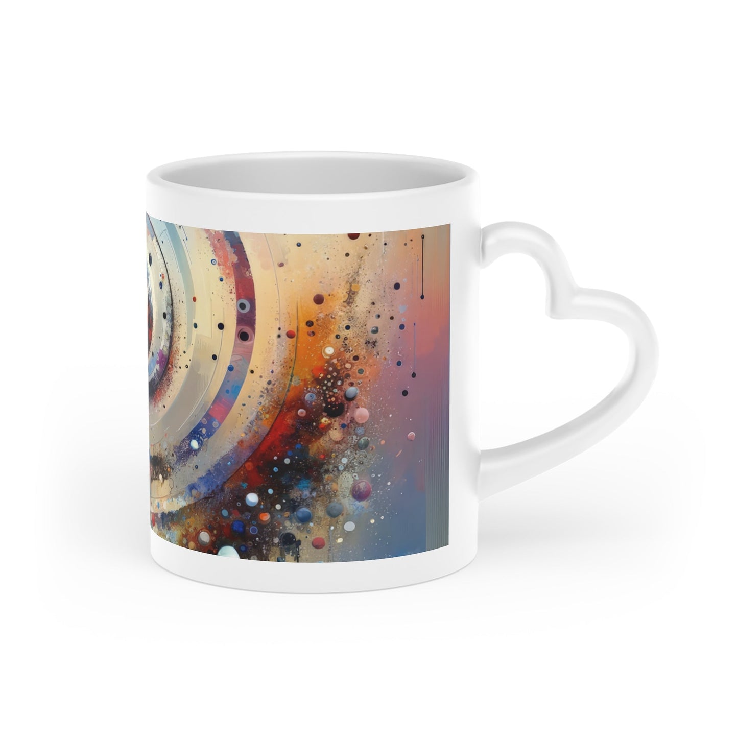 Conscious Rings Tachism Heart-Shaped Mug - ATUH.ART