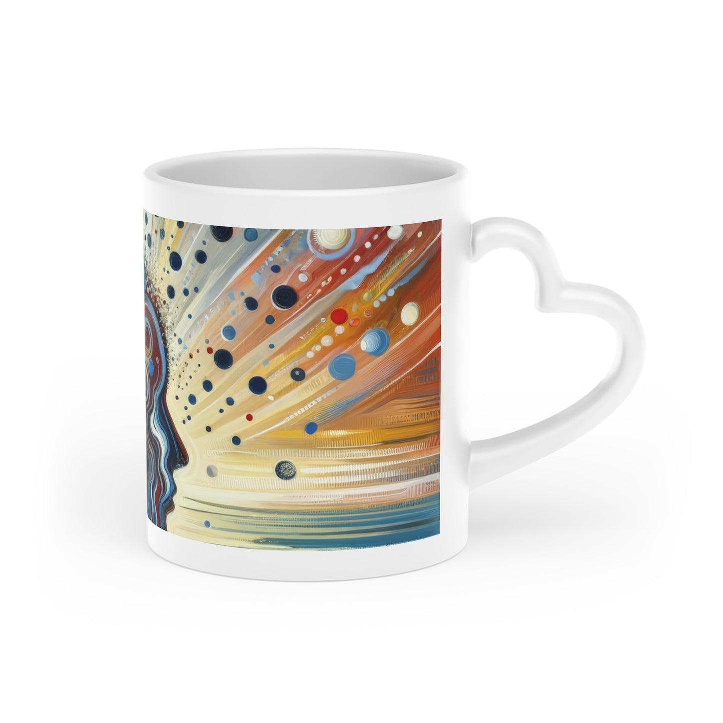 Conscious Ripple Influence Heart-Shaped Mug - ATUH.ART