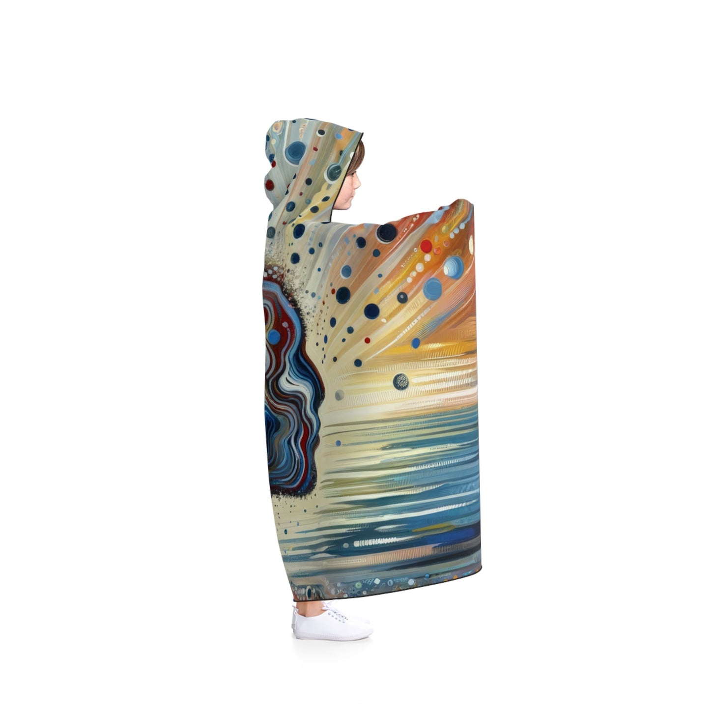 Conscious Ripple Influence Hooded Blanket - ATUH.ART