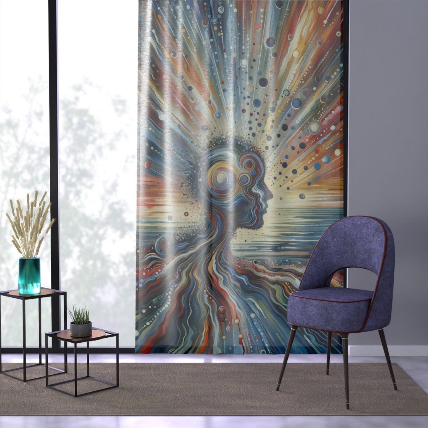 Conscious Ripple Influence Window Curtain - ATUH.ART