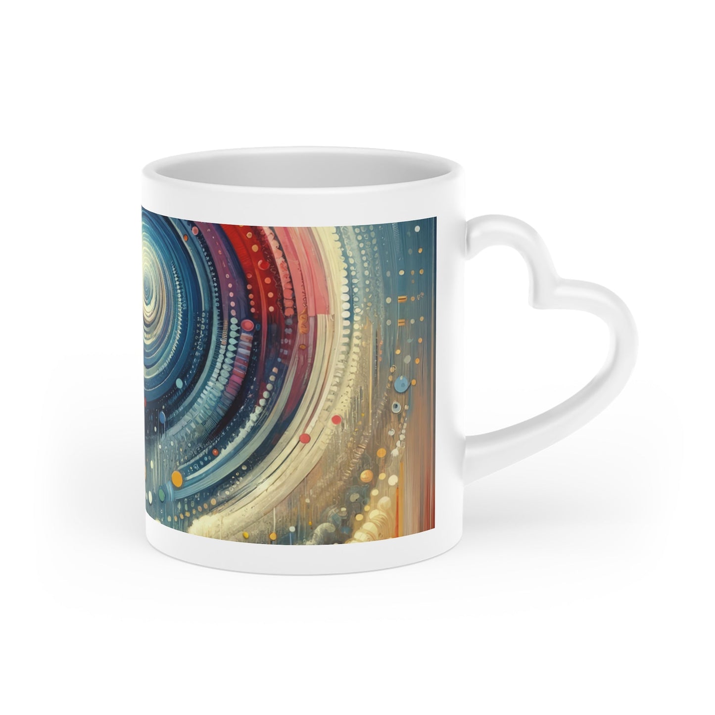 Considerate Echoes Resonate Heart-Shaped Mug - ATUH.ART