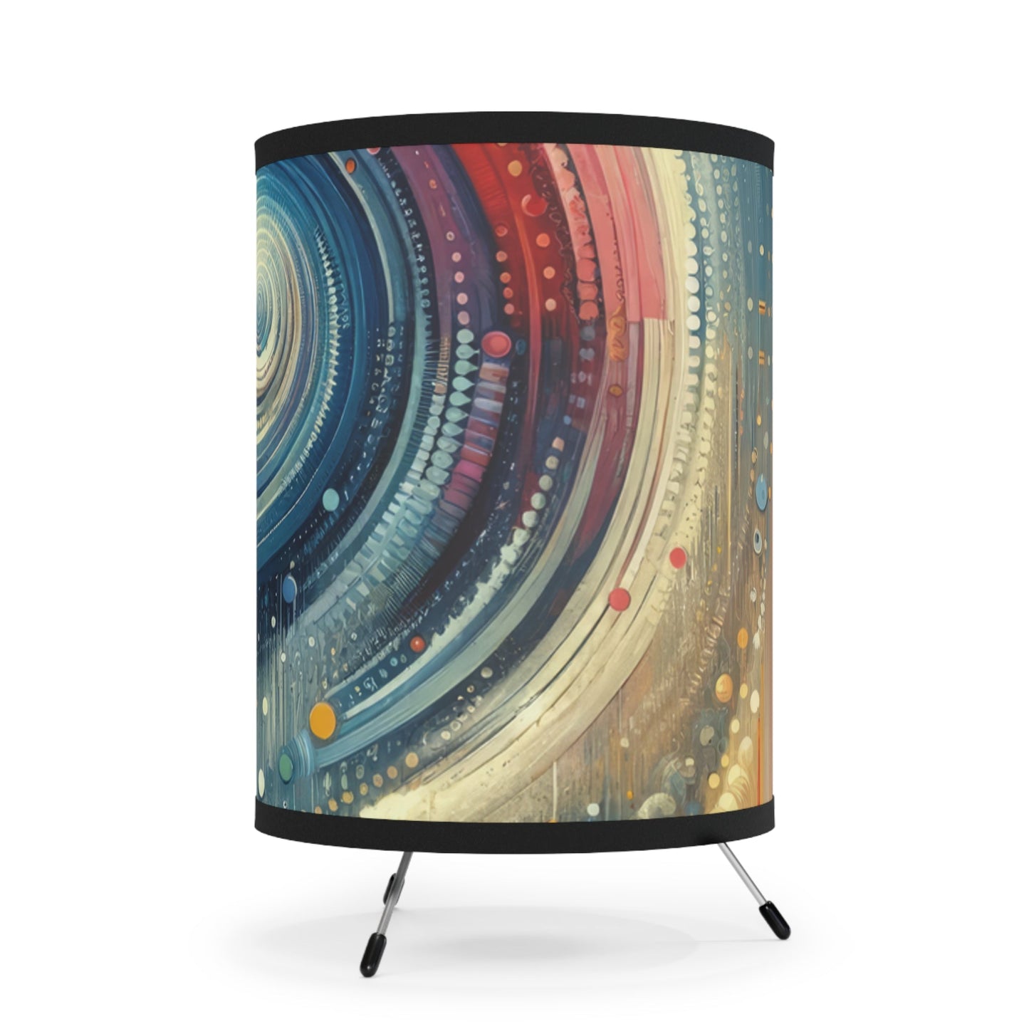 Considerate Echoes Resonate Tripod Lamp with High-Res Printed Shade, US\CA plug - ATUH.ART