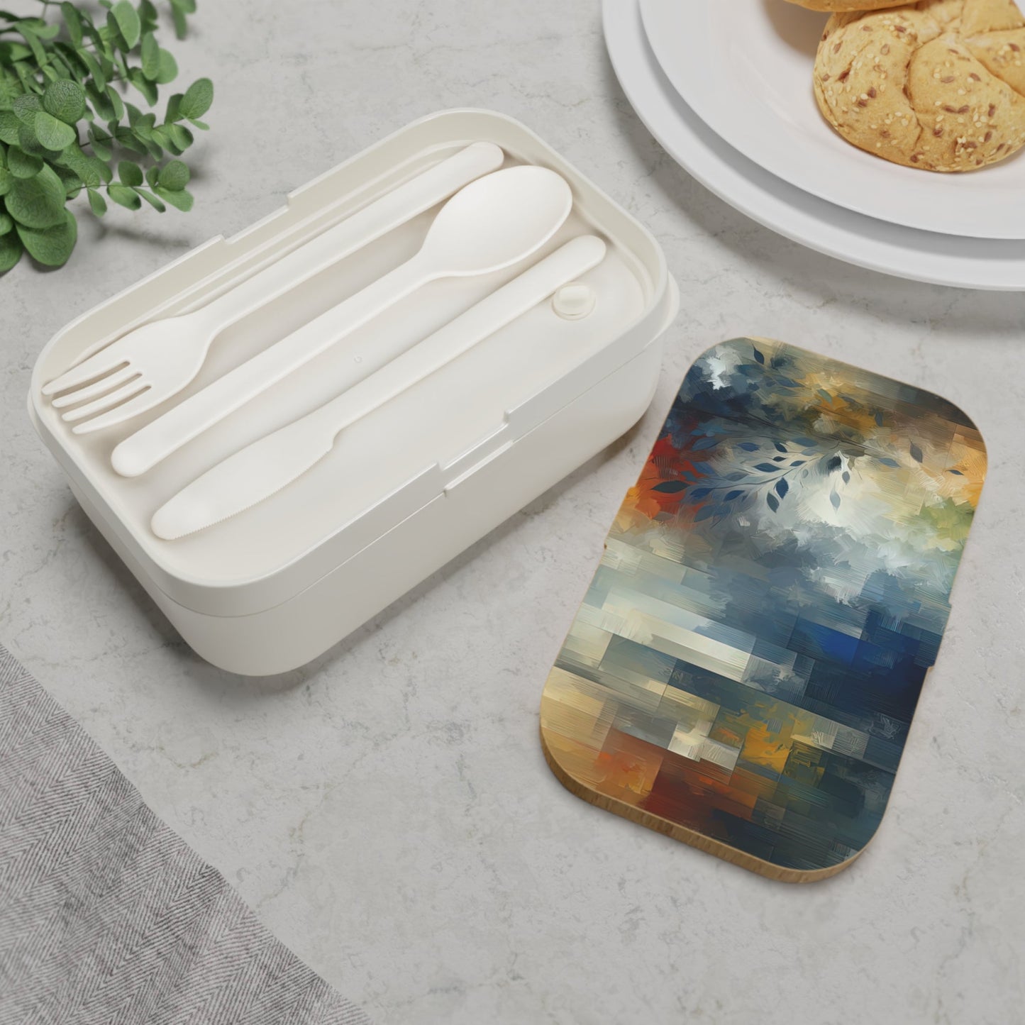 Contemplative Leaves Whispers Bento Lunch Box - ATUH.ART