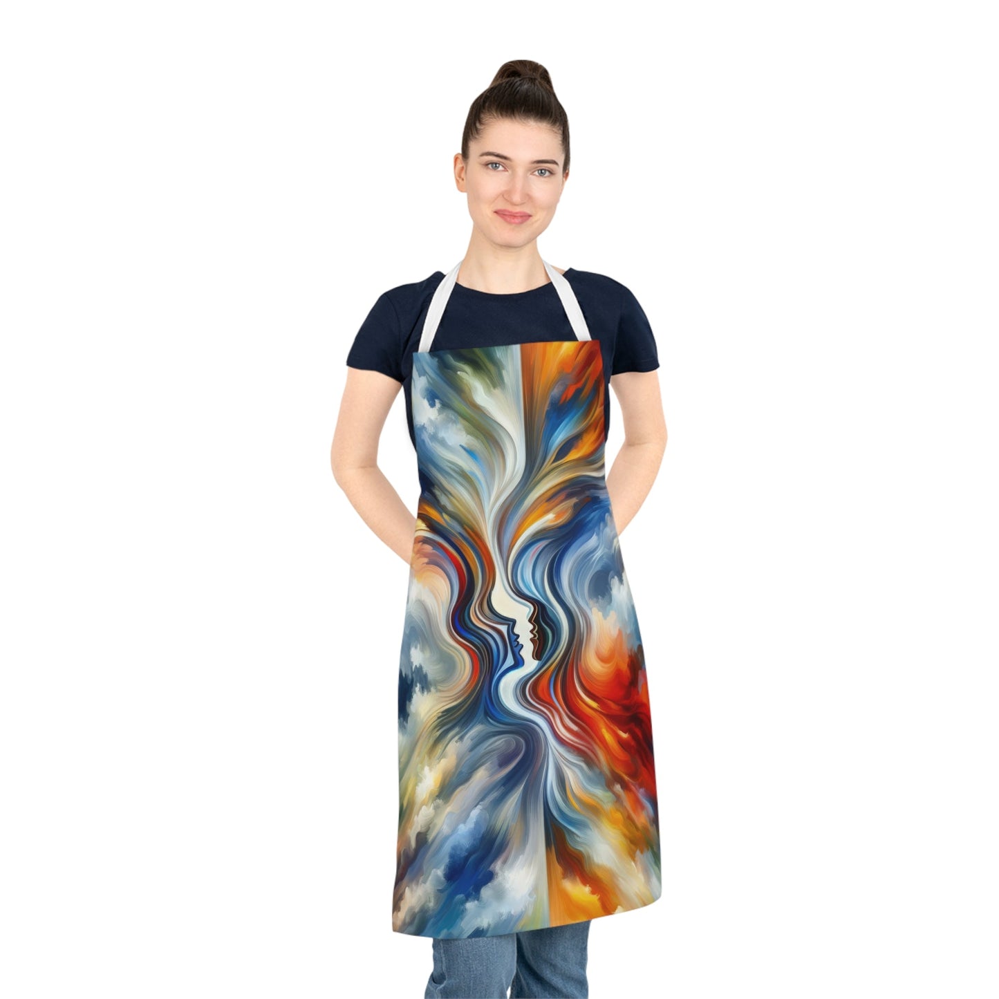 Convergent Abstract Unity Adult Apron (AOP) - ATUH.ART