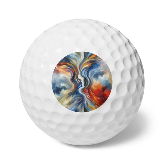 Convergent Abstract Unity Golf Balls, 6pcs - ATUH.ART