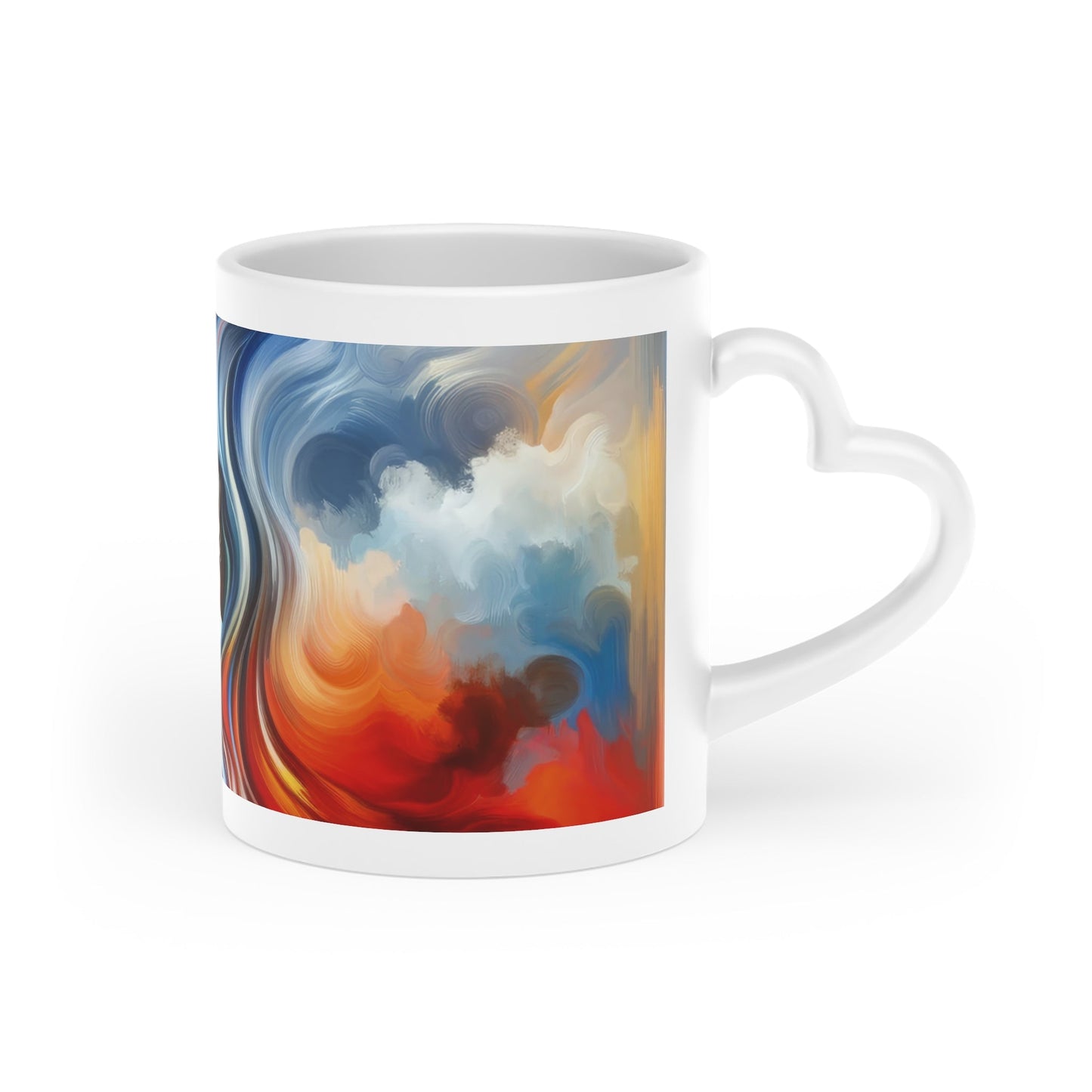Convergent Abstract Unity Heart-Shaped Mug - ATUH.ART