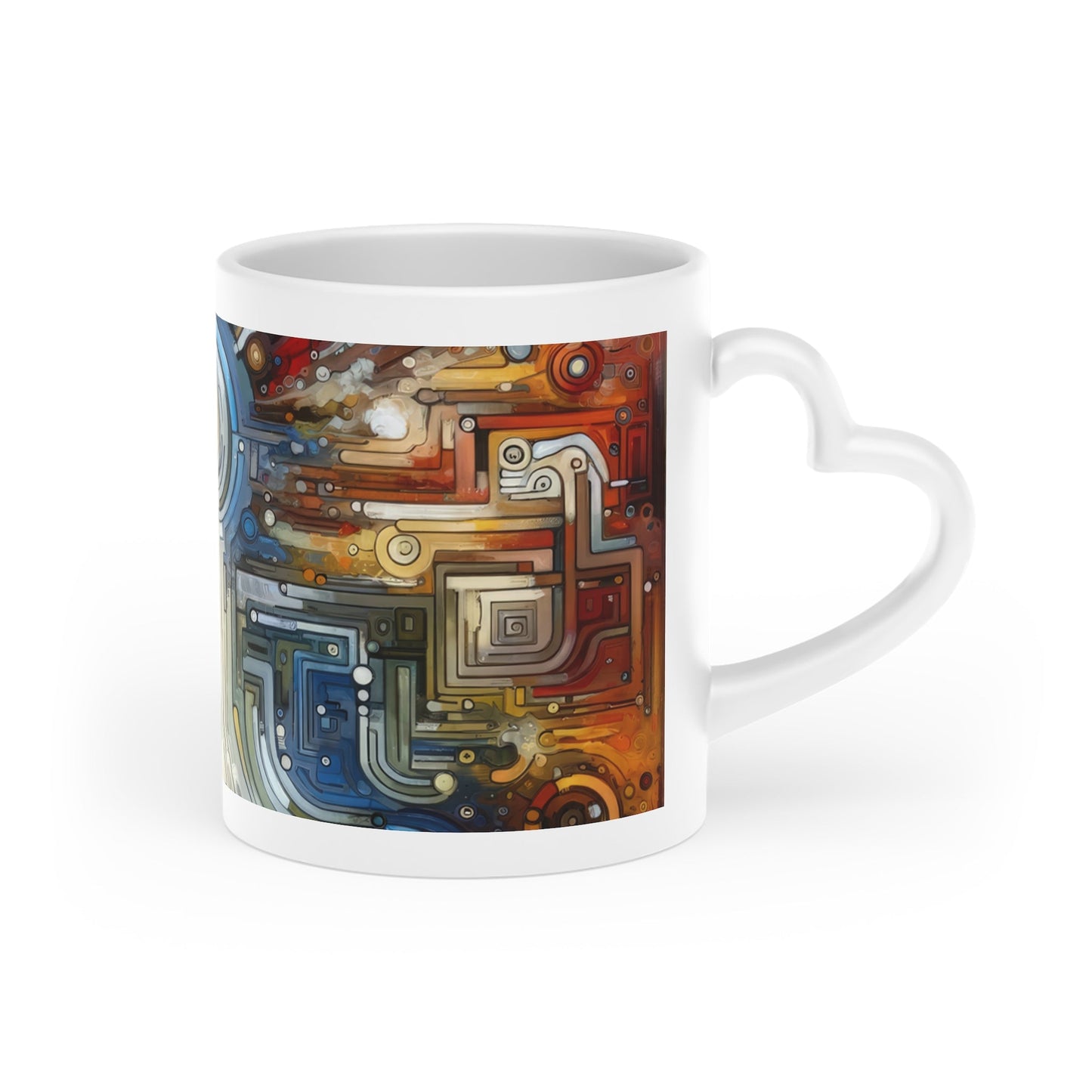 Converging Unity Path Heart-Shaped Mug - ATUH.ART