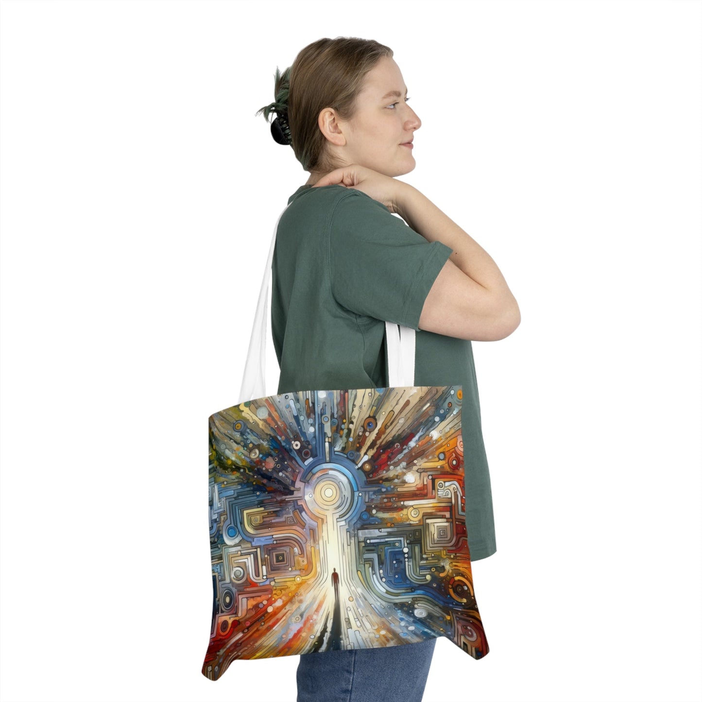 Converging Unity Path Shoulder Tote Bag (AOP) - ATUH.ART