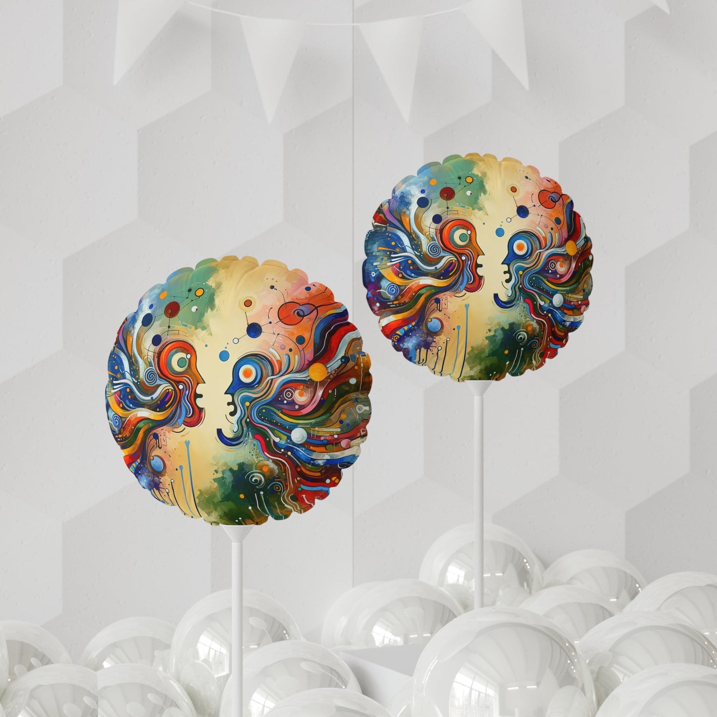 Conversational Catalyst Tachism Balloon (Round and Heart-shaped), 11" - ATUH.ART