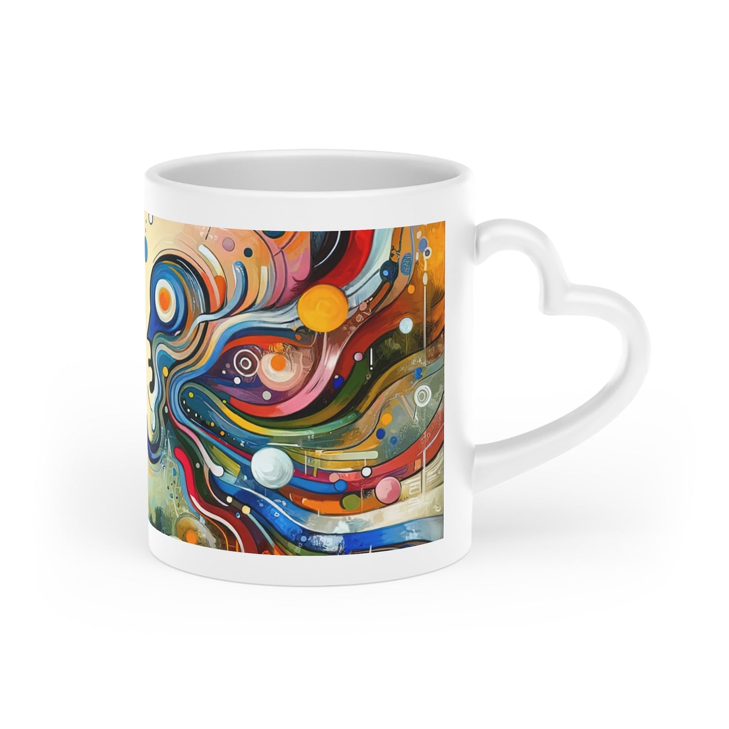 Conversational Catalyst Tachism Heart-Shaped Mug - ATUH.ART