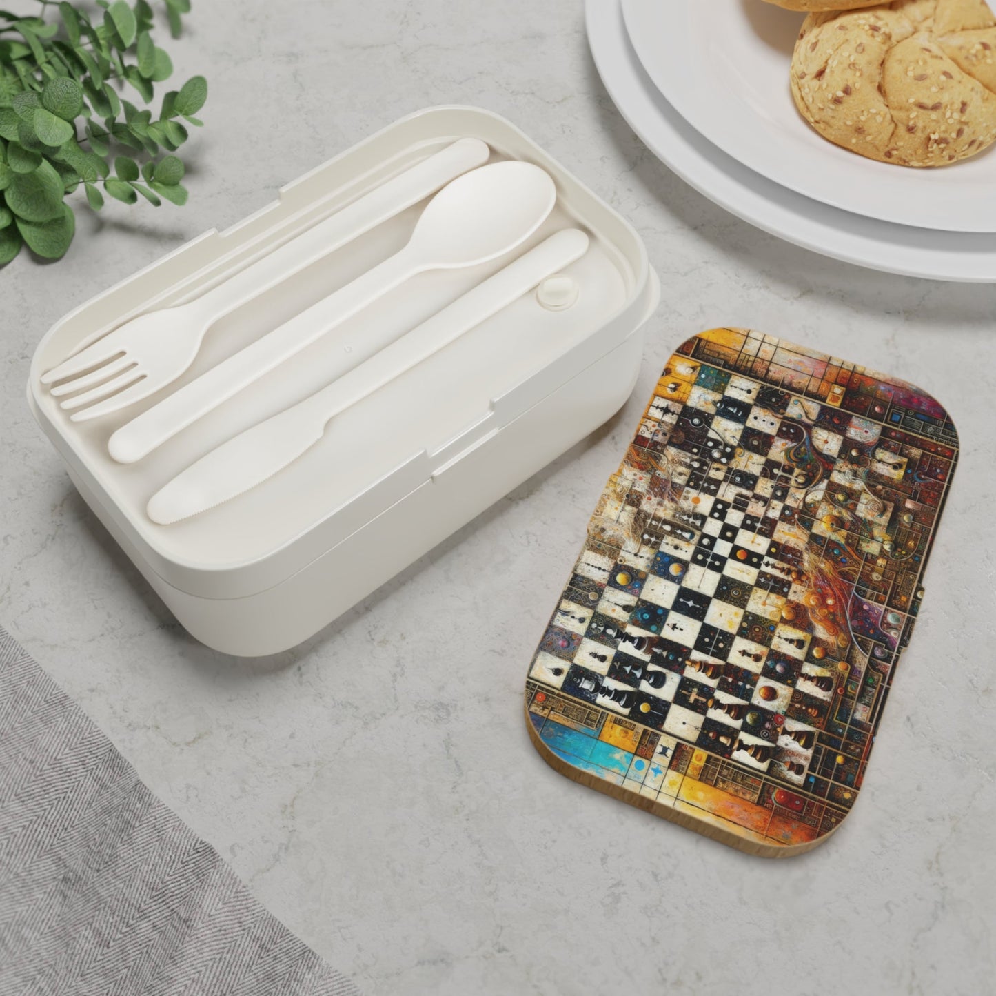 Cosmic Chess Integration Bento Lunch Box - ATUH.ART