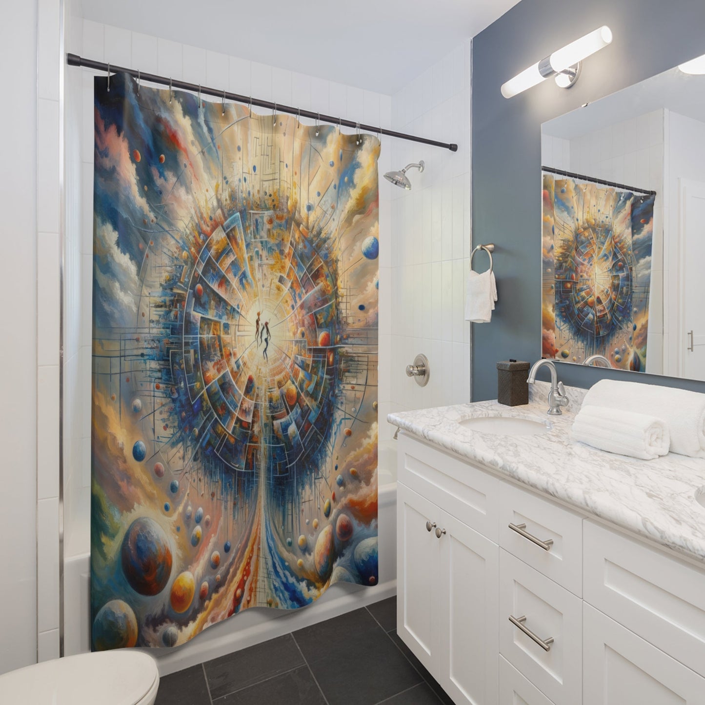 Cosmic Connection Antidote Shower Curtains - ATUH.ART