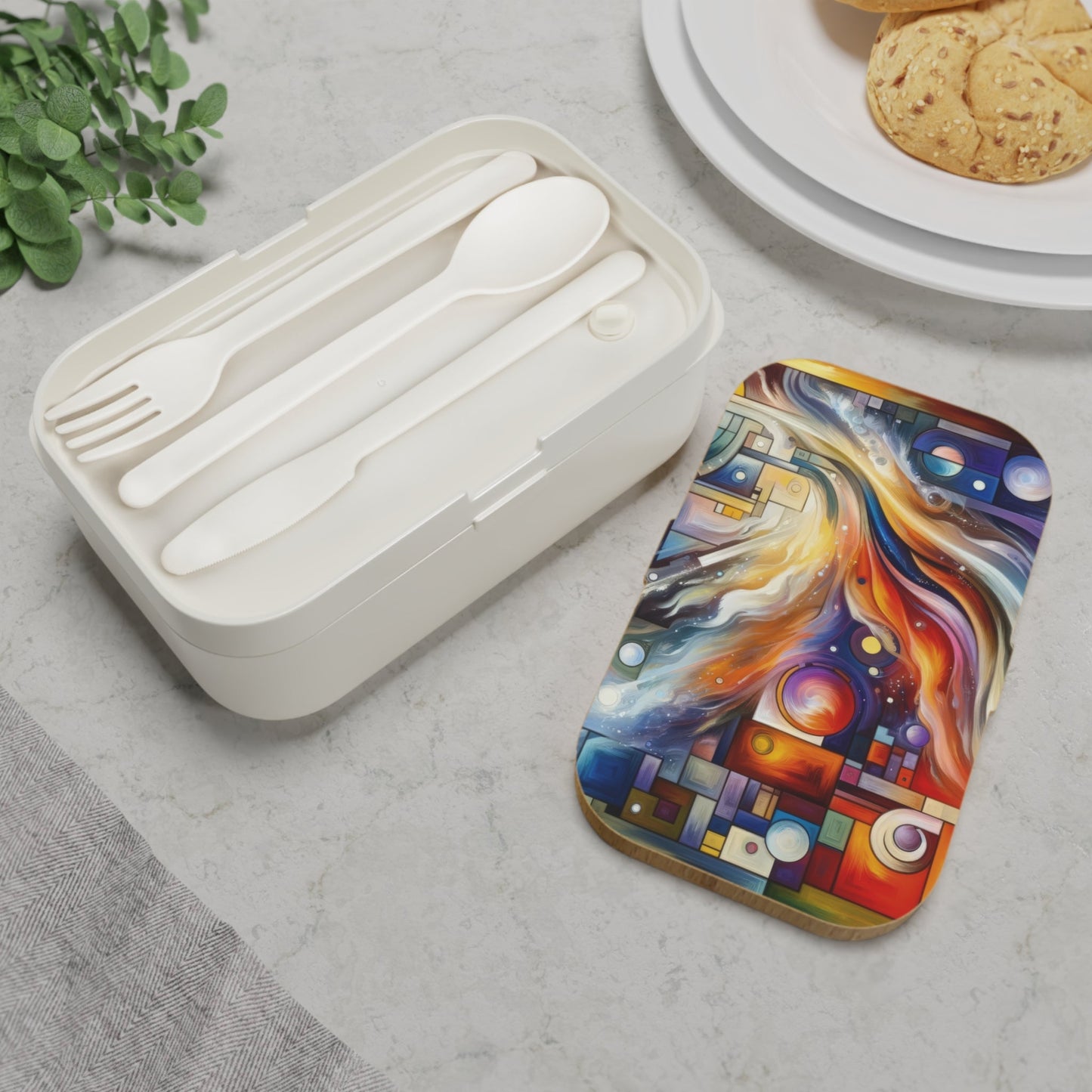 Cosmic Tachism Alchemy Bento Lunch Box - ATUH.ART