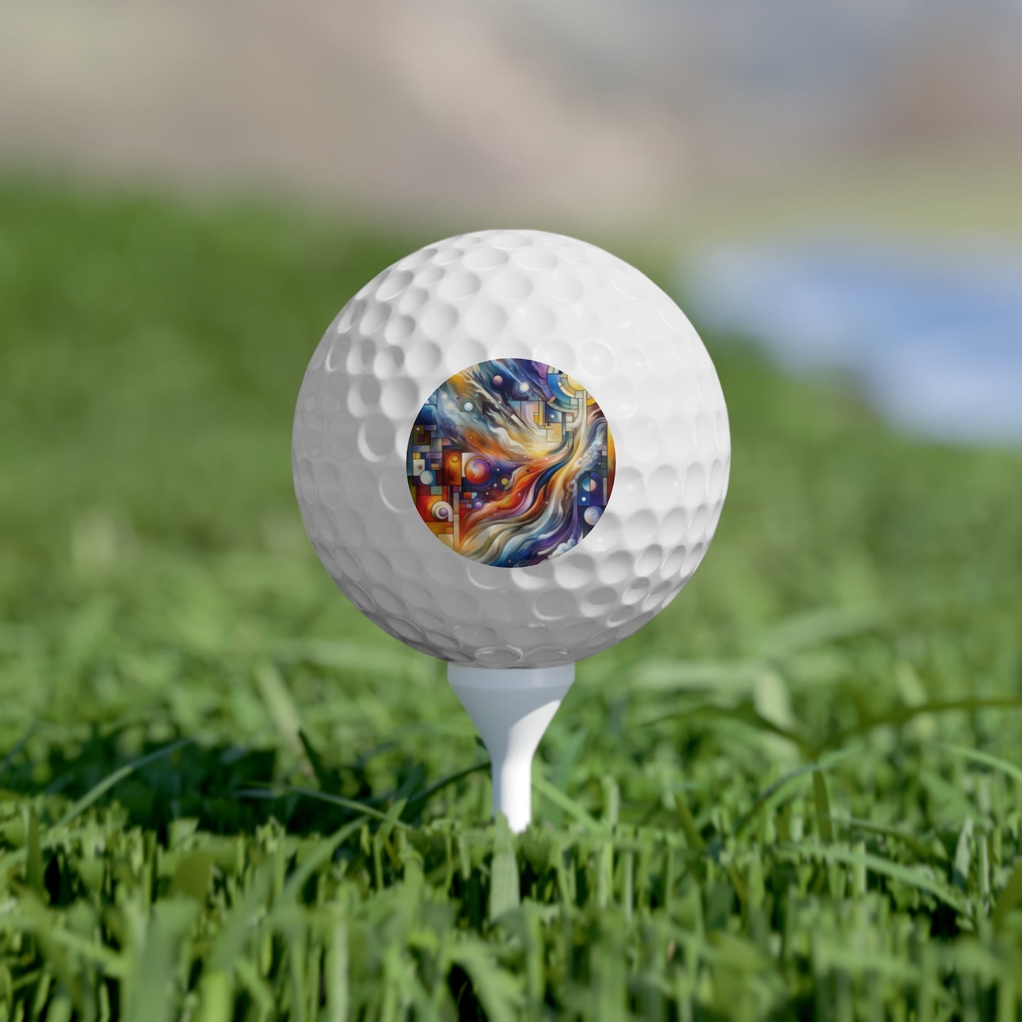 Cosmic Tachism Alchemy Golf Balls, 6pcs - ATUH.ART