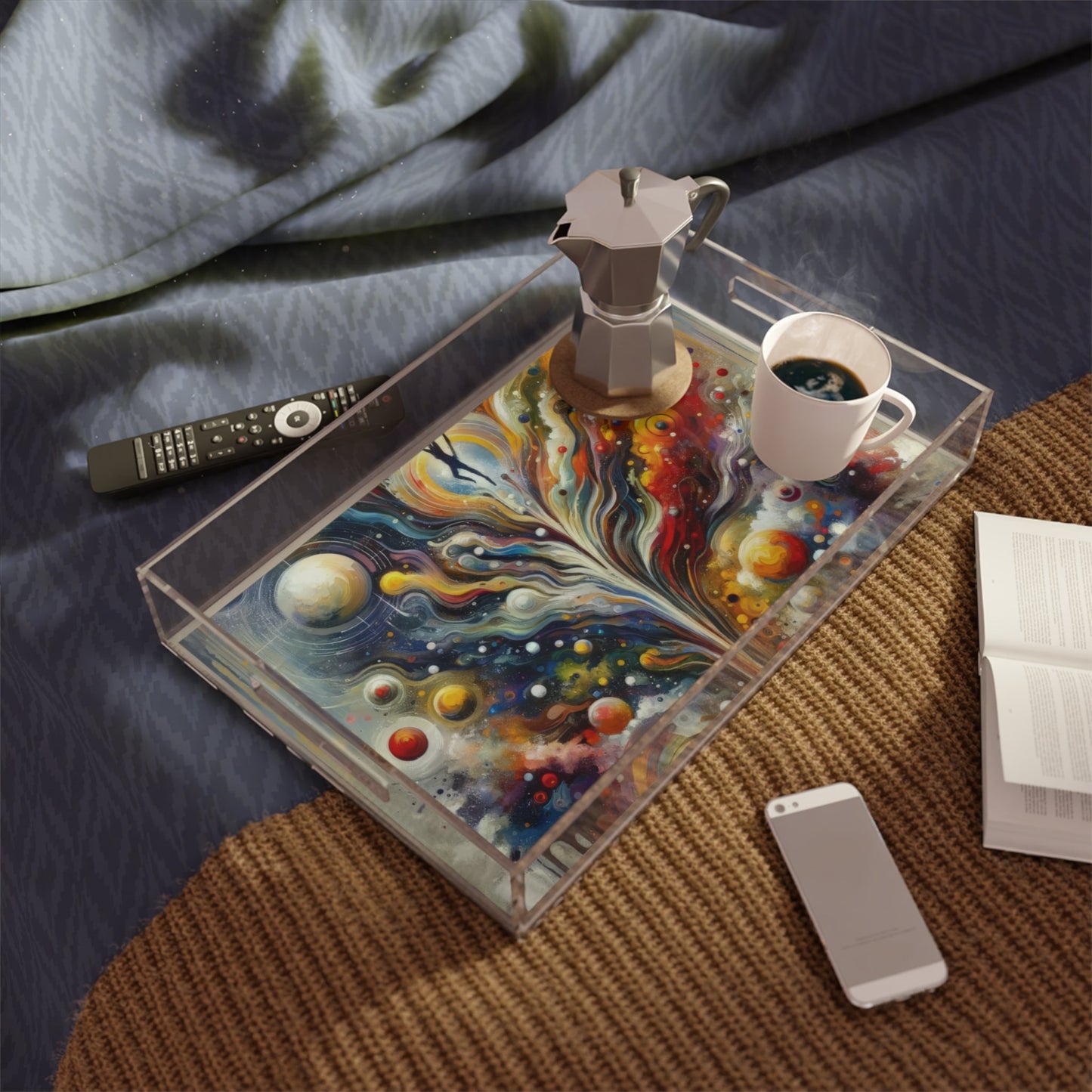 Cosmic Vision Tree Acrylic Serving Tray - ATUH.ART