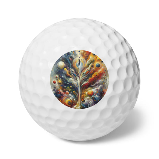 Cosmic Vision Tree Golf Balls, 6pcs - ATUH.ART