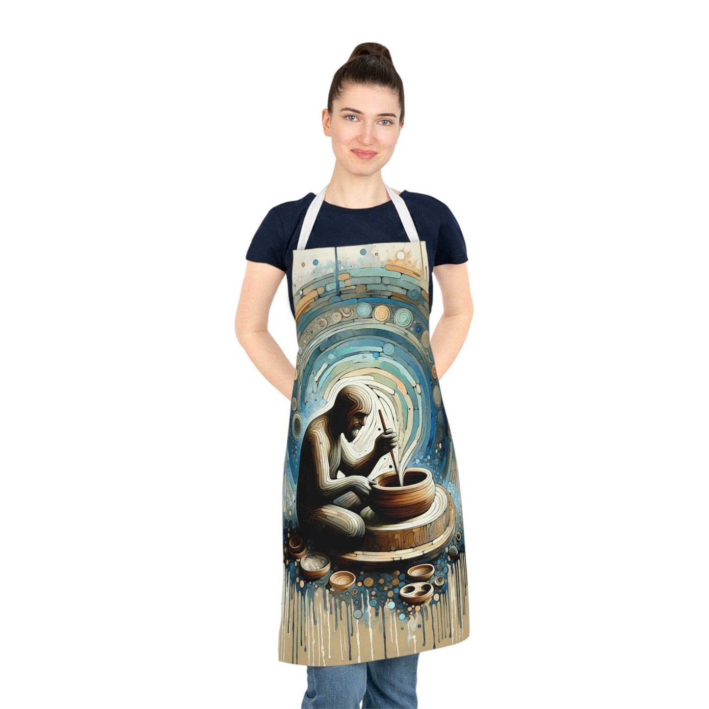 Crafting Semantic Pottery Adult Apron (AOP) - ATUH.ART