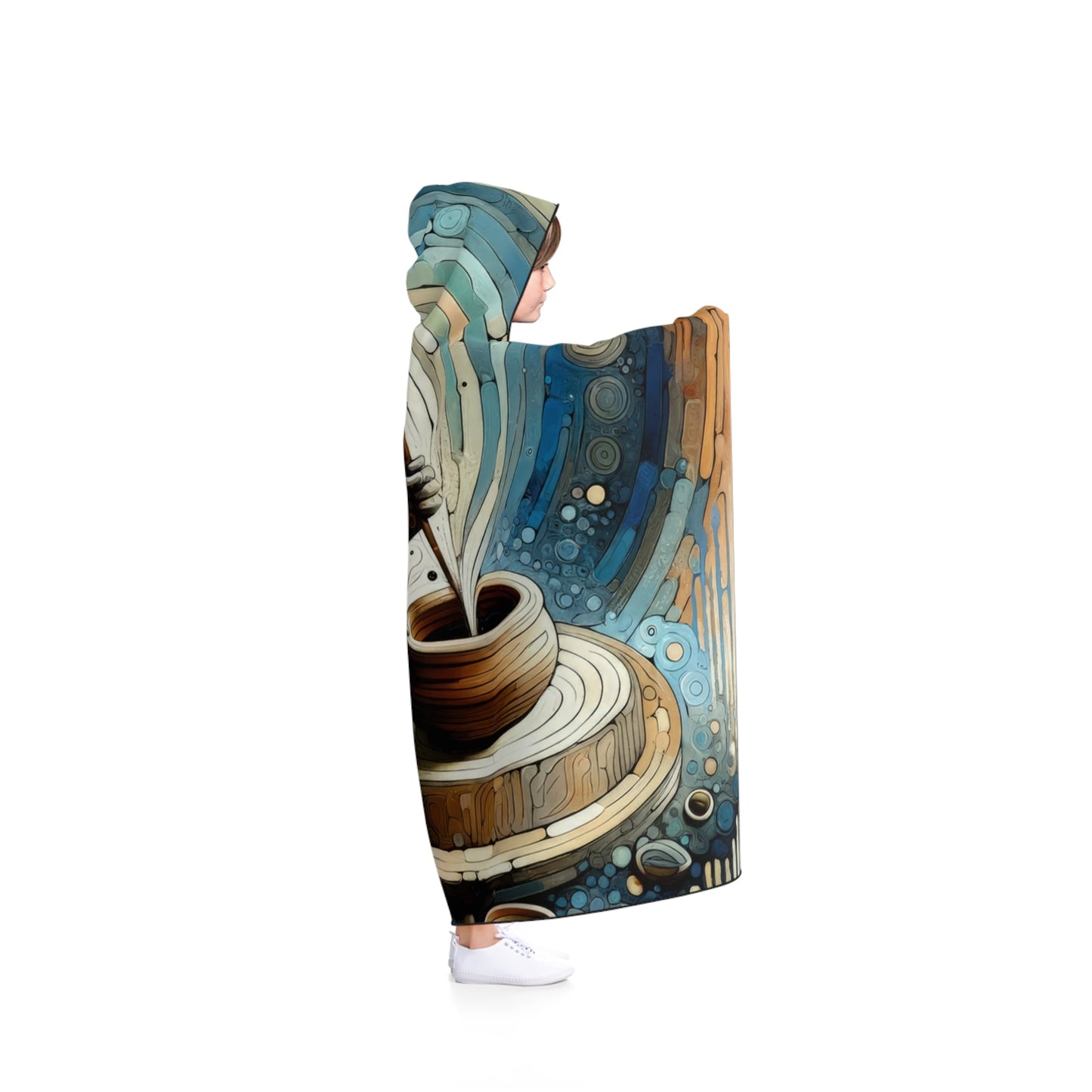 Crafting Semantic Pottery Hooded Blanket - ATUH.ART