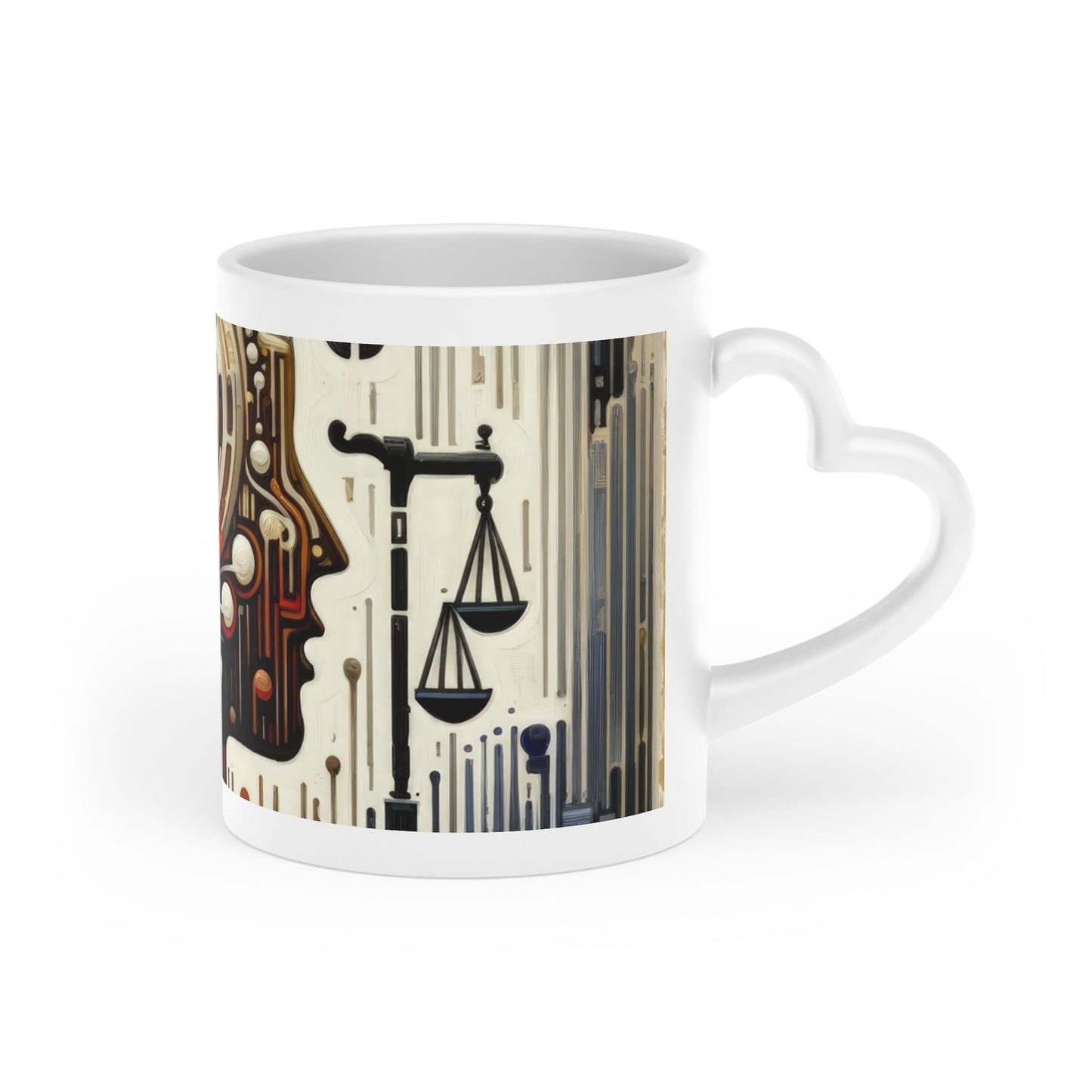 Critique Analytical Deliberation Heart-Shaped Mug - ATUH.ART
