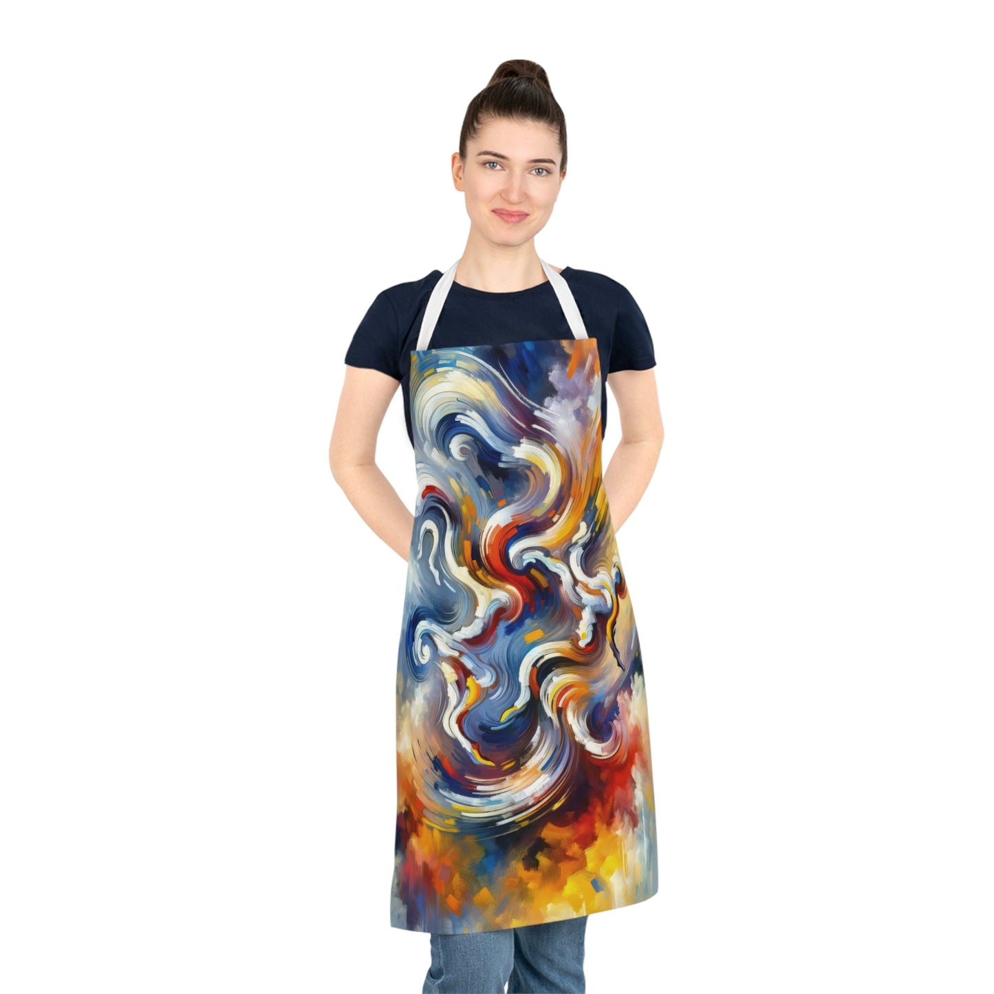 Dancing Disruption Tachism Adult Apron (AOP) - ATUH.ART